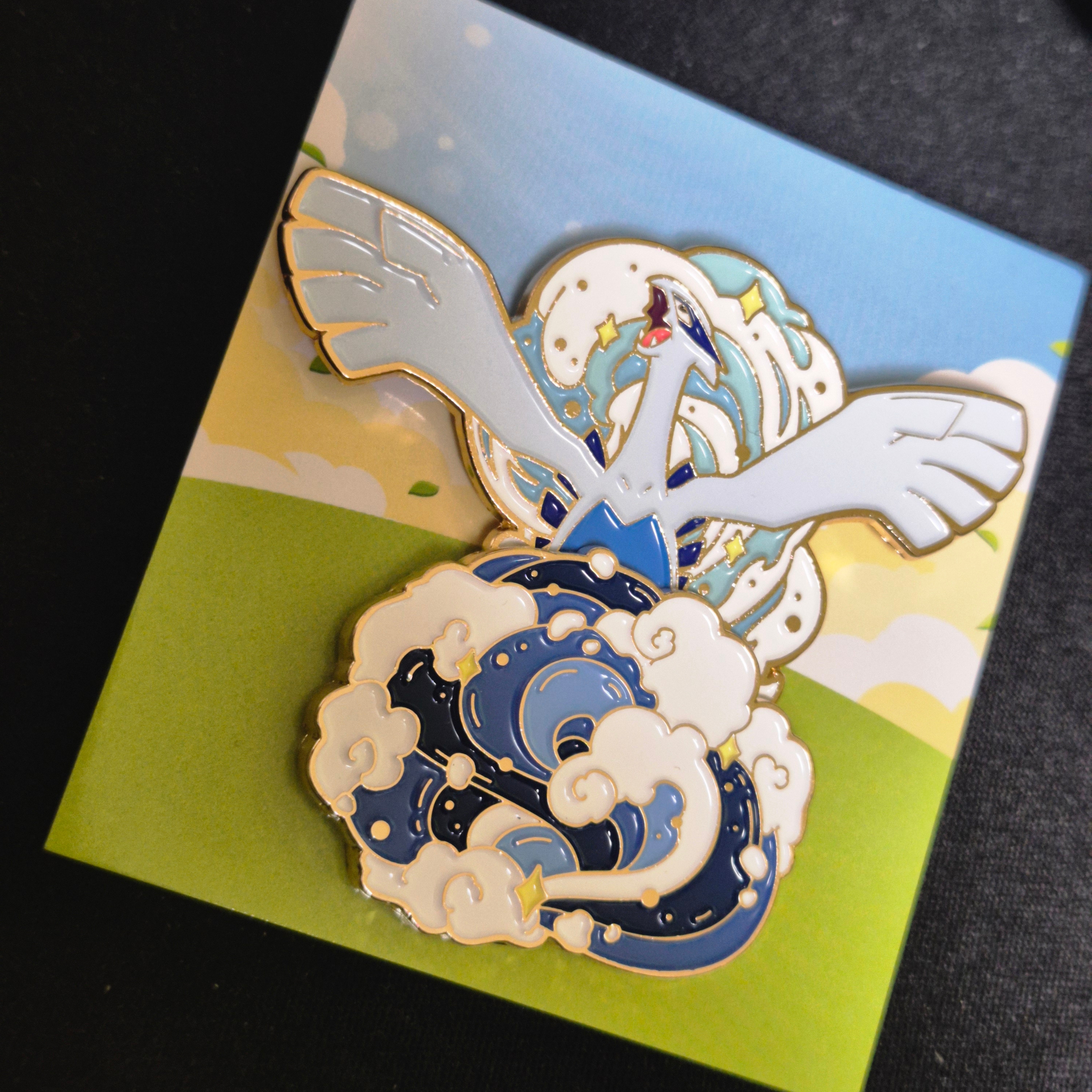 Pokemon x Isaac Toast Metal Badge Lugia (Opened) 착용 스타일