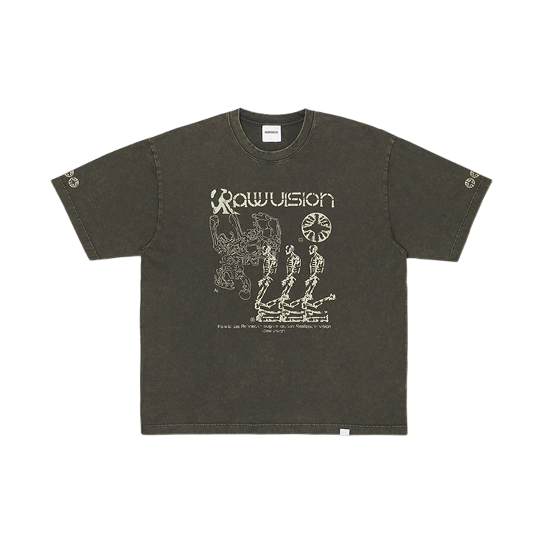 NMSS62TS10WCH NOMANUAL S.I Washed T-Shirt Washed Charcoal