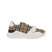 Burberry Vintage Check Suede Leather Sneakers Archive Beige