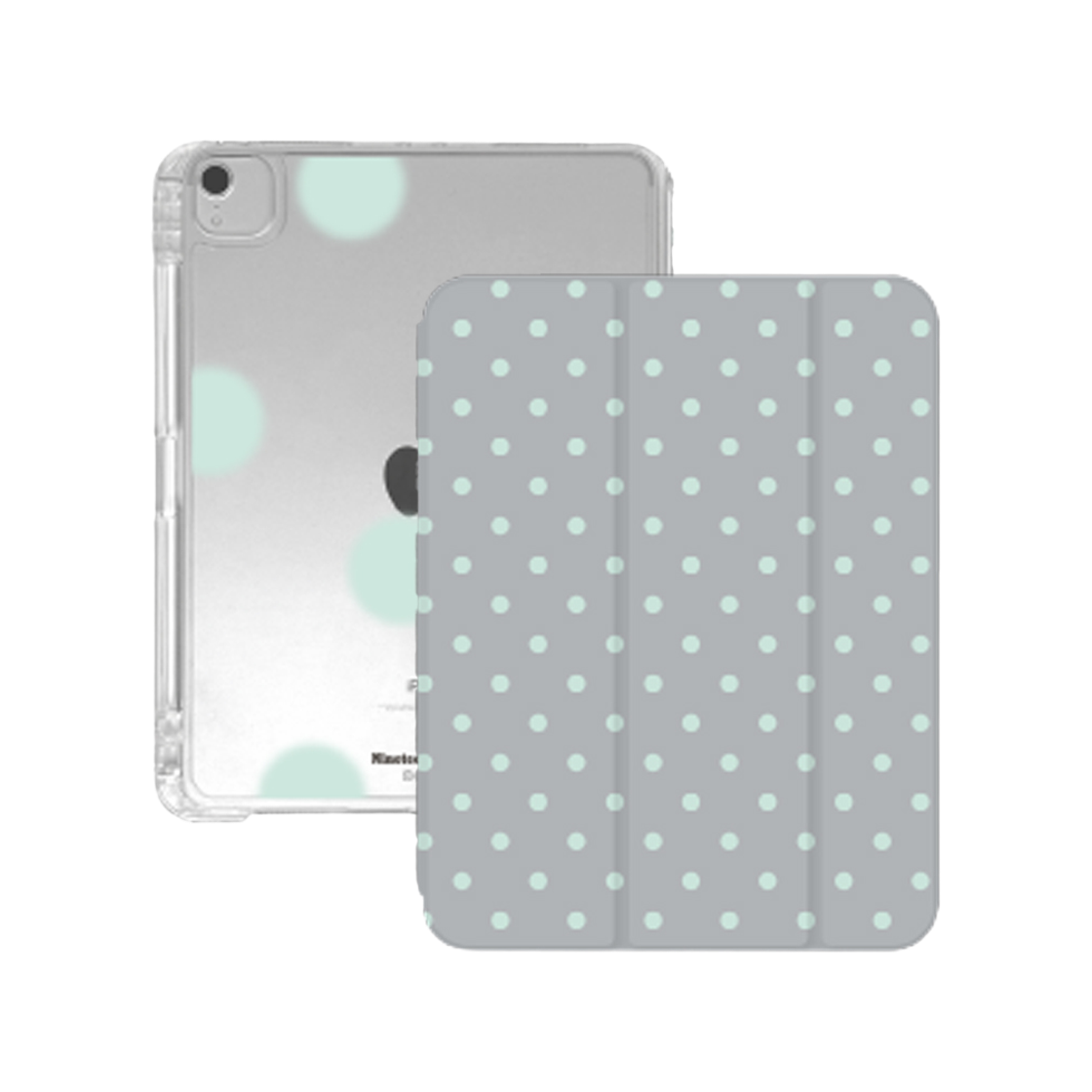 나인틴프라이데이 베이직 도트 아이패드 케이스 - 그레이 민트(NINETEENFRIDAY Basic Dot Ipad Case - Grey Mint) - 1