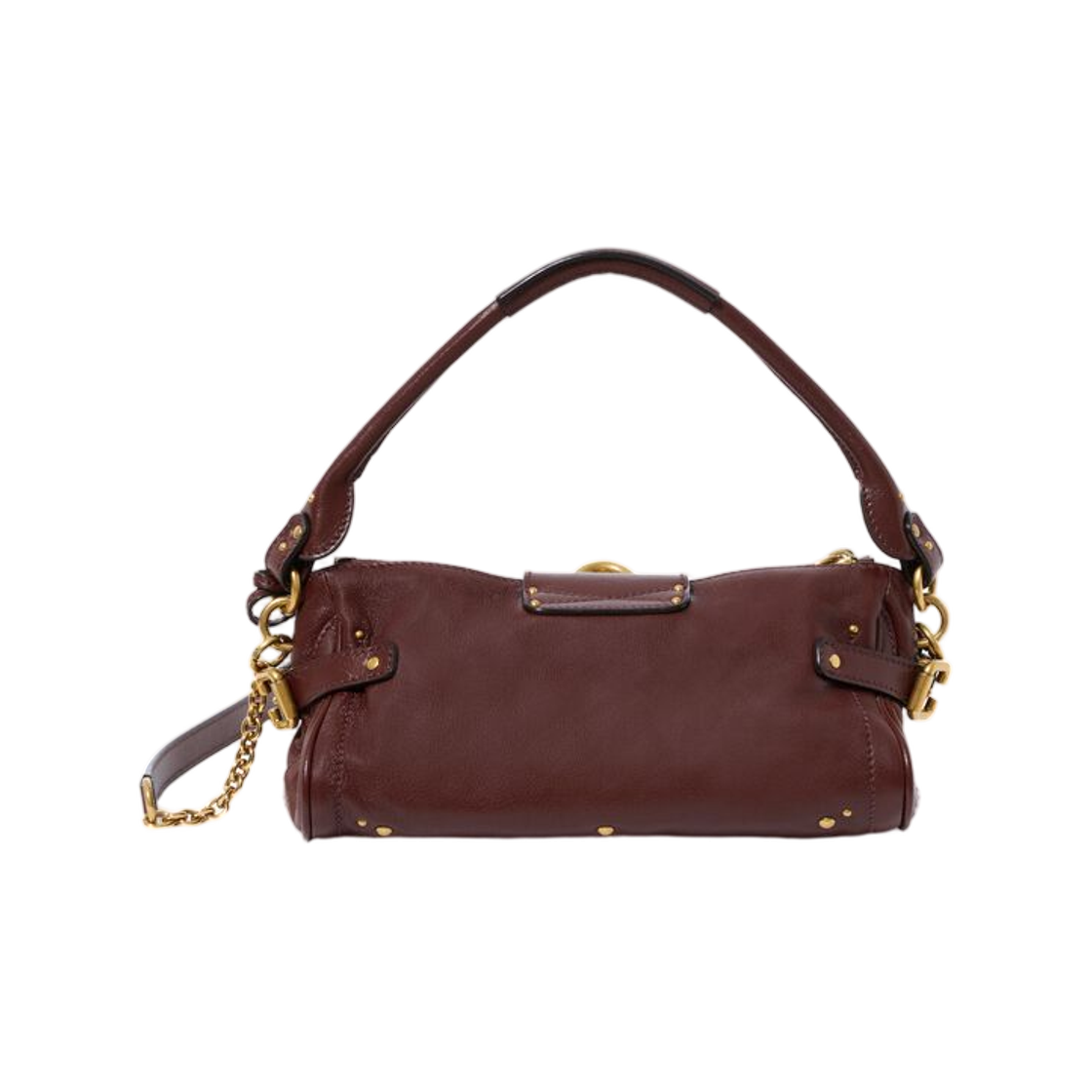 끌로에 스몰 패딩턴 백 스트랩 그레인드 레더 크래프티 브라운(Chloe Small Paddington Bag with Strap in Grained Leather Crafty Brown) - 2