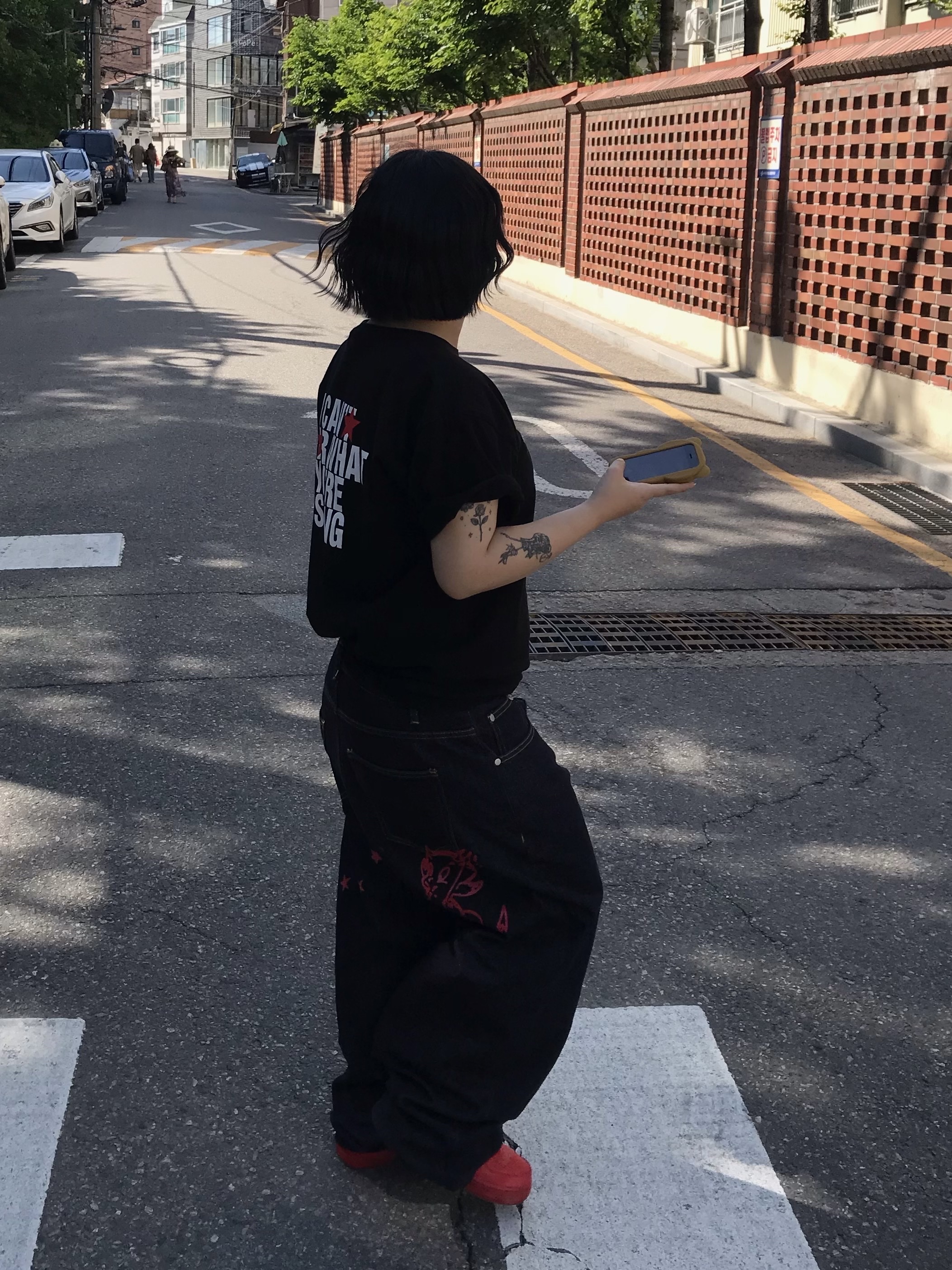 Converse One Star Ox Black 착용 스타일 - 3