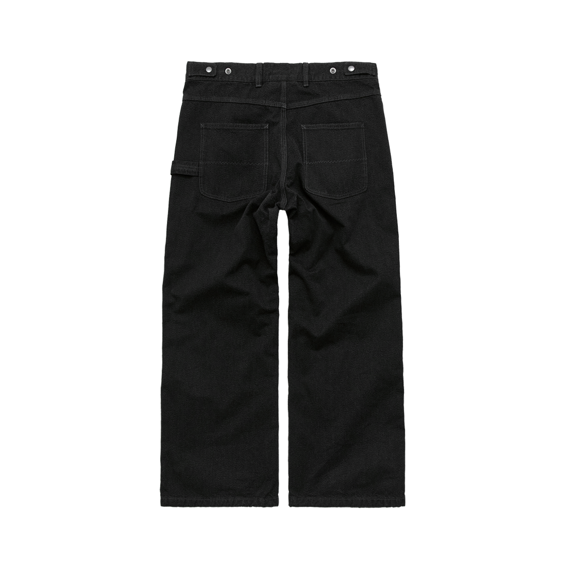 폴리테루 그레인드 카펜터 데님 팬츠 (요시와 데님) 차콜(Polyteru Grained Carpenter Denim Pants (Yoshiwa Denim) Charcoal) - 2