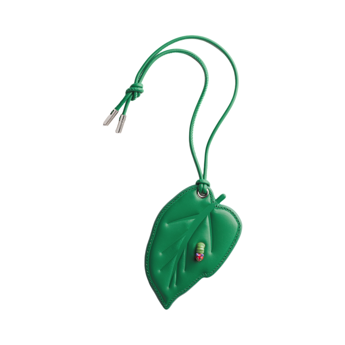 2ESKH672GUA-H607 Dior Leaf Bag Charm Calfskin Green