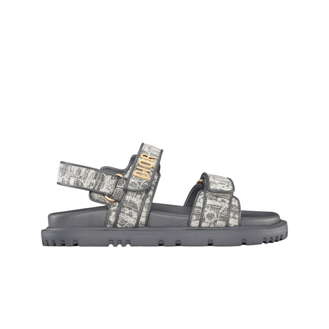 (W) 디올 오블리크 루센티 캔버스 디올액트 샌들 딥 그레이((W) Dior Oblique Lusenti Canvas Dioract Sandal Deep Grey) - 1