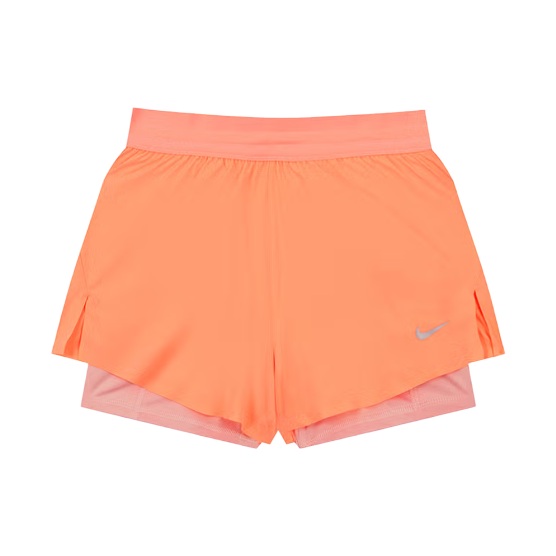 HJ5377-852 (W) Nike Swift Dri-Fit Mid Rise 2-In-1 Running Shorts Orange Pulse Arctic Orange - Asia
