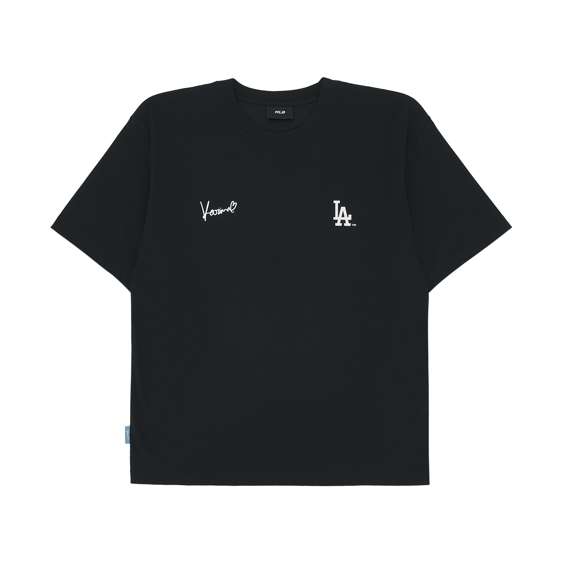 MLB x 카리나 세미오버핏 반팔 티셔츠 블랙(MLB x Karina Semi Over Fit T-Shirt Black)