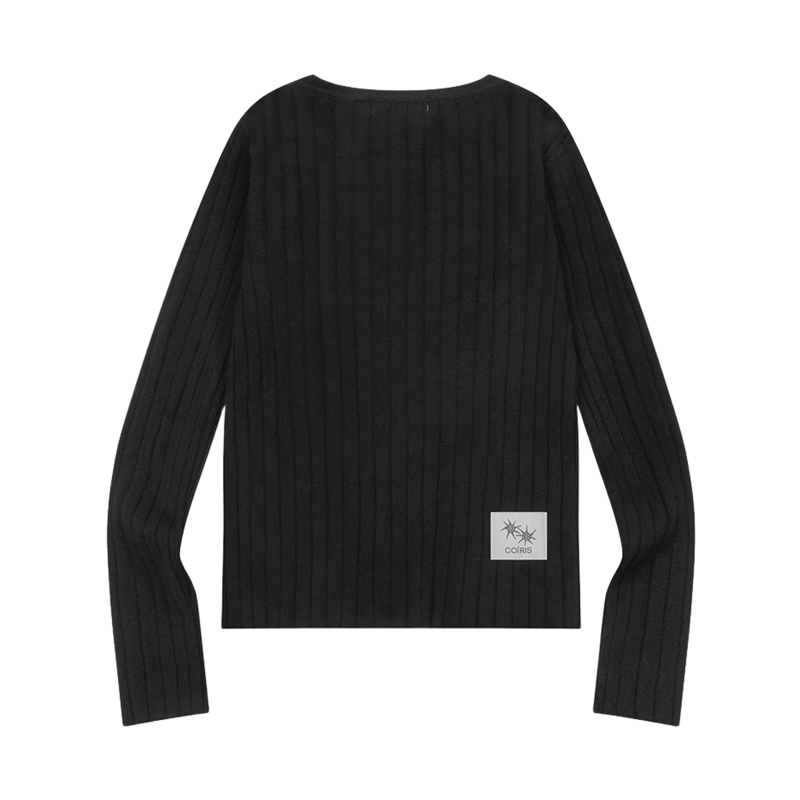 코이리스 틴버 버튼 헨리넥 니트 블랙(Coiris Tinver Button Henry Neck Knit Black) - 2