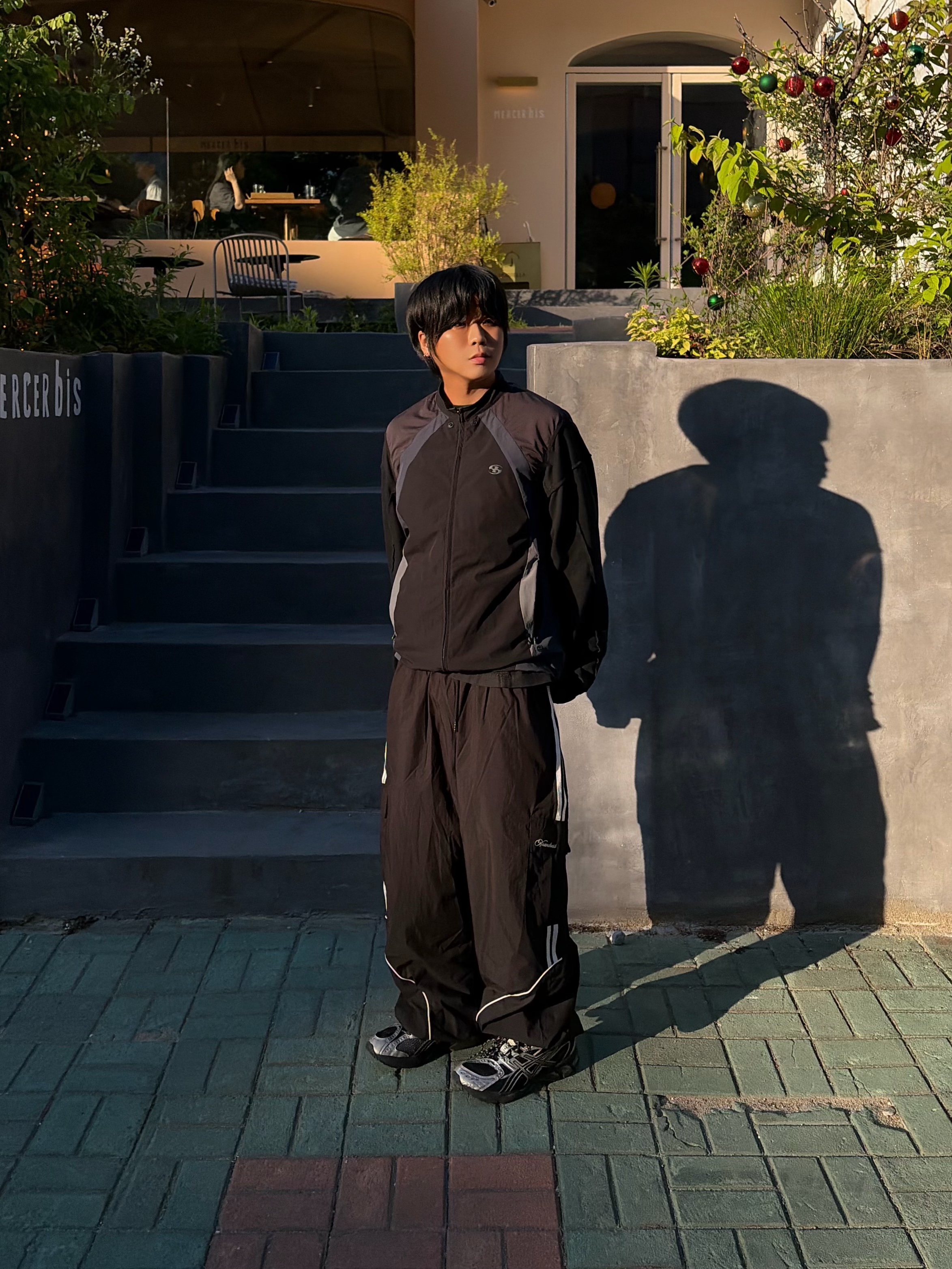 Sansan Gear Conversion Jacket Black - 23SS, Asics Gel-Nimbus 10.1 Black Pure Silver - Korea Exclusive 착용 스타일 - 1