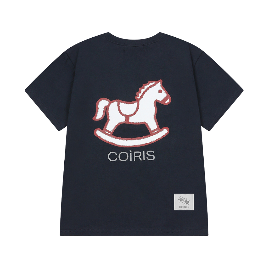 C-P00000GF Coiris Crayon Horse Graphic Half T Navy