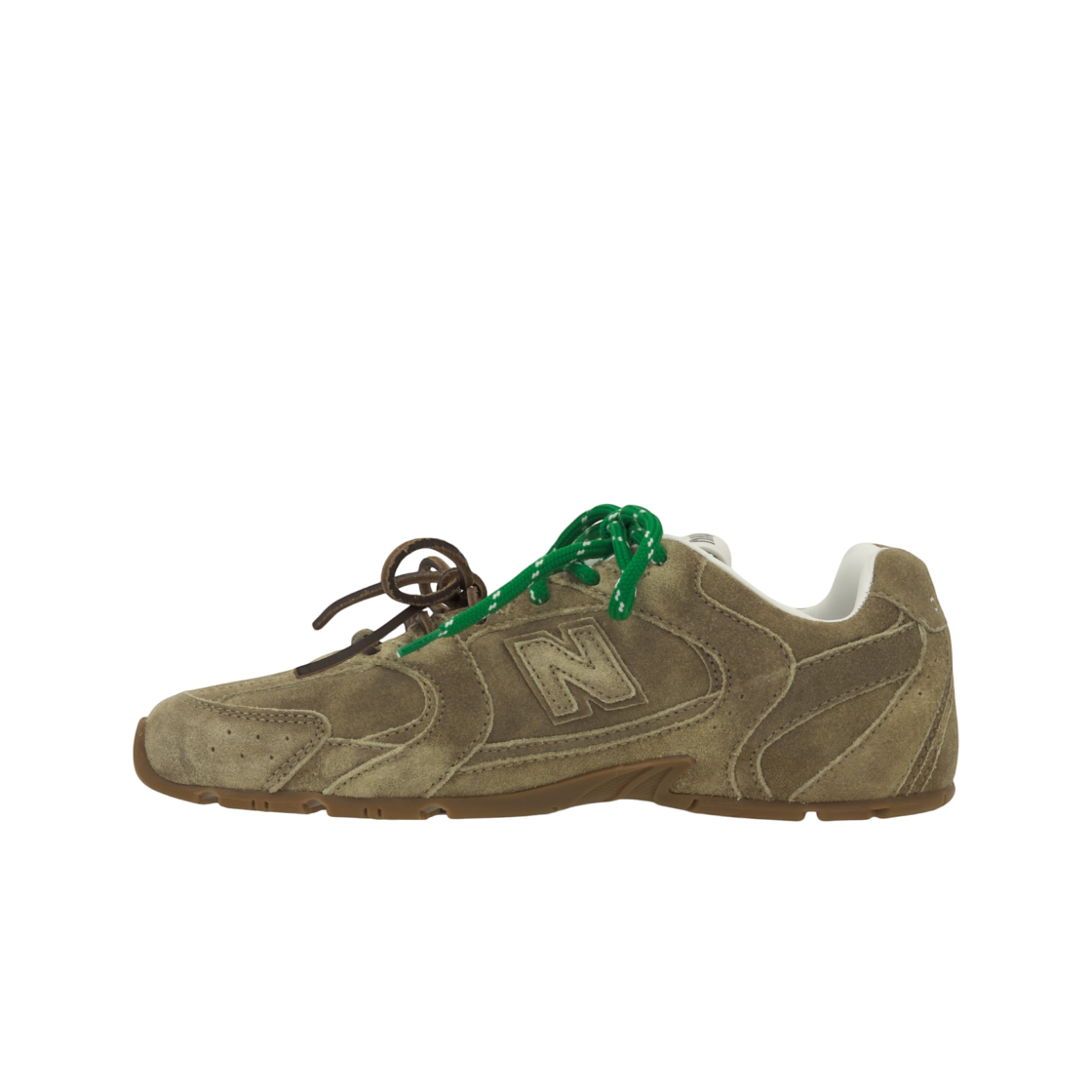 (W) 뉴발란스 x 미우 미우 530 스웨이드 메쉬 스니커즈 에크루((W) New Balance x Miu Miu 530 Suede Mesh Sneakers Ecru) - 3