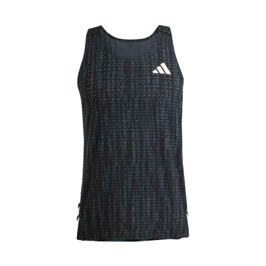 JN0298 Adidas Adizero Running Singlet Carbon Black - KR Sizing