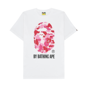 BAPE ABC Camo By Bathing Ape T-Shirt White Pink