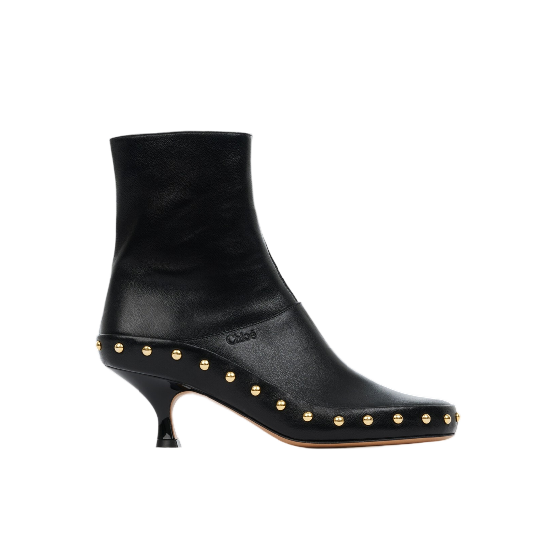CH26A20OUN001 (W) Chloe Junie Heeled Ankle Boot Black