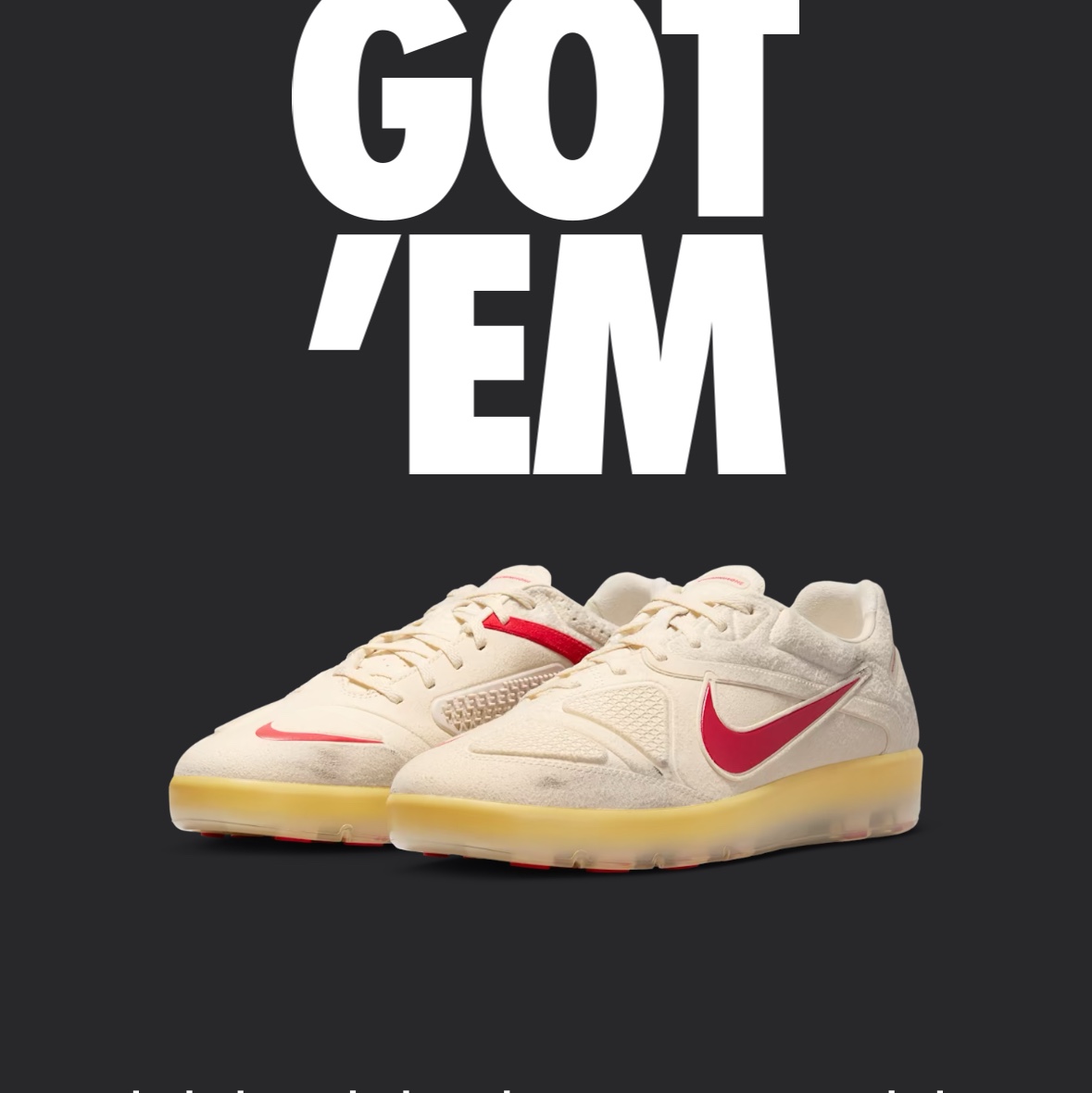 Nike x Peaceminusone Cryoshot CTR360 Natural and University Red 착용 스타일