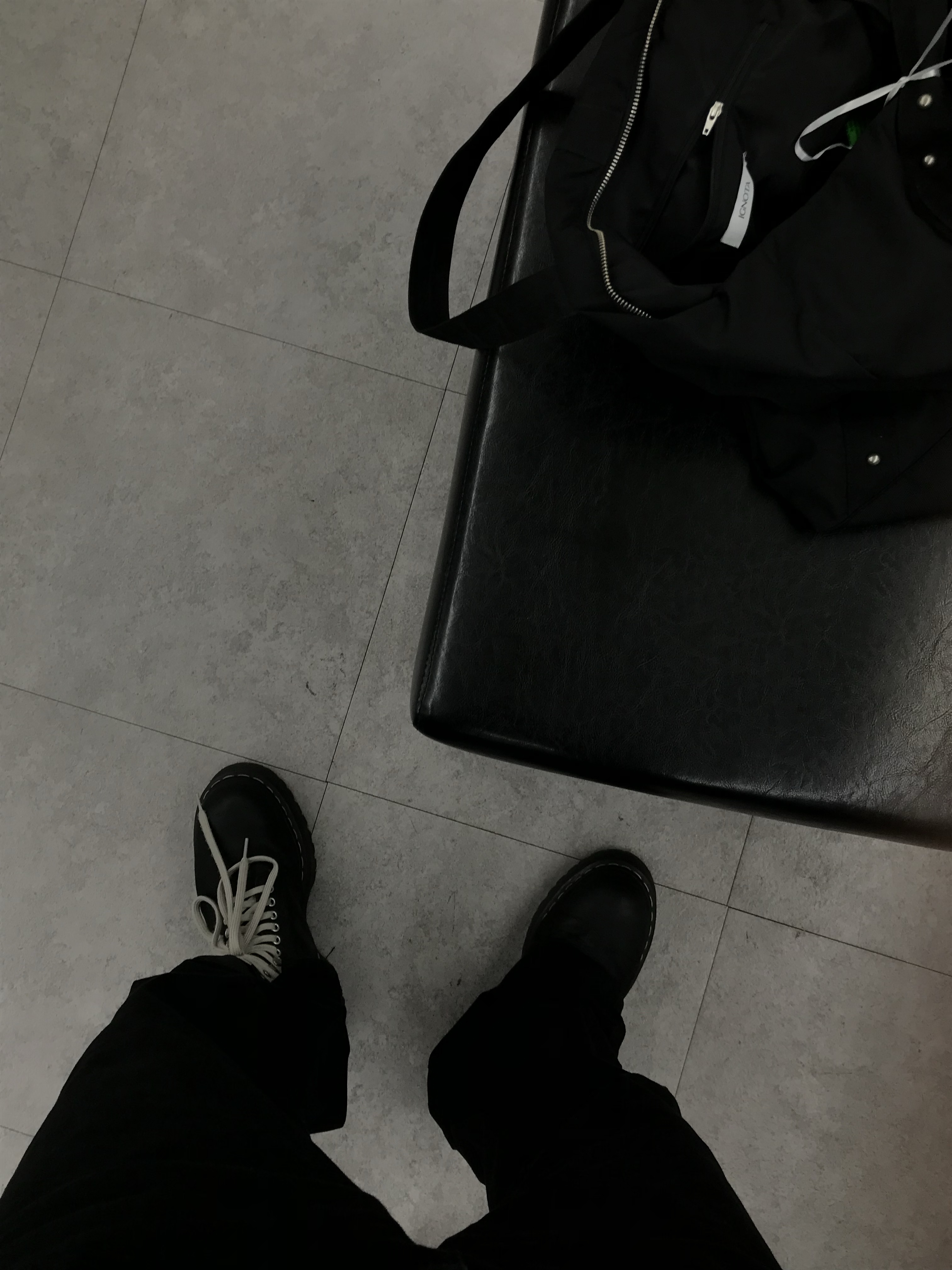 Undermycar Mu.30 Anti Fxxking Logo Play Stretch Flare Black Jeans, Farfromwhat Coated Double Buckle Woven Belt 착용 스타일 - 2