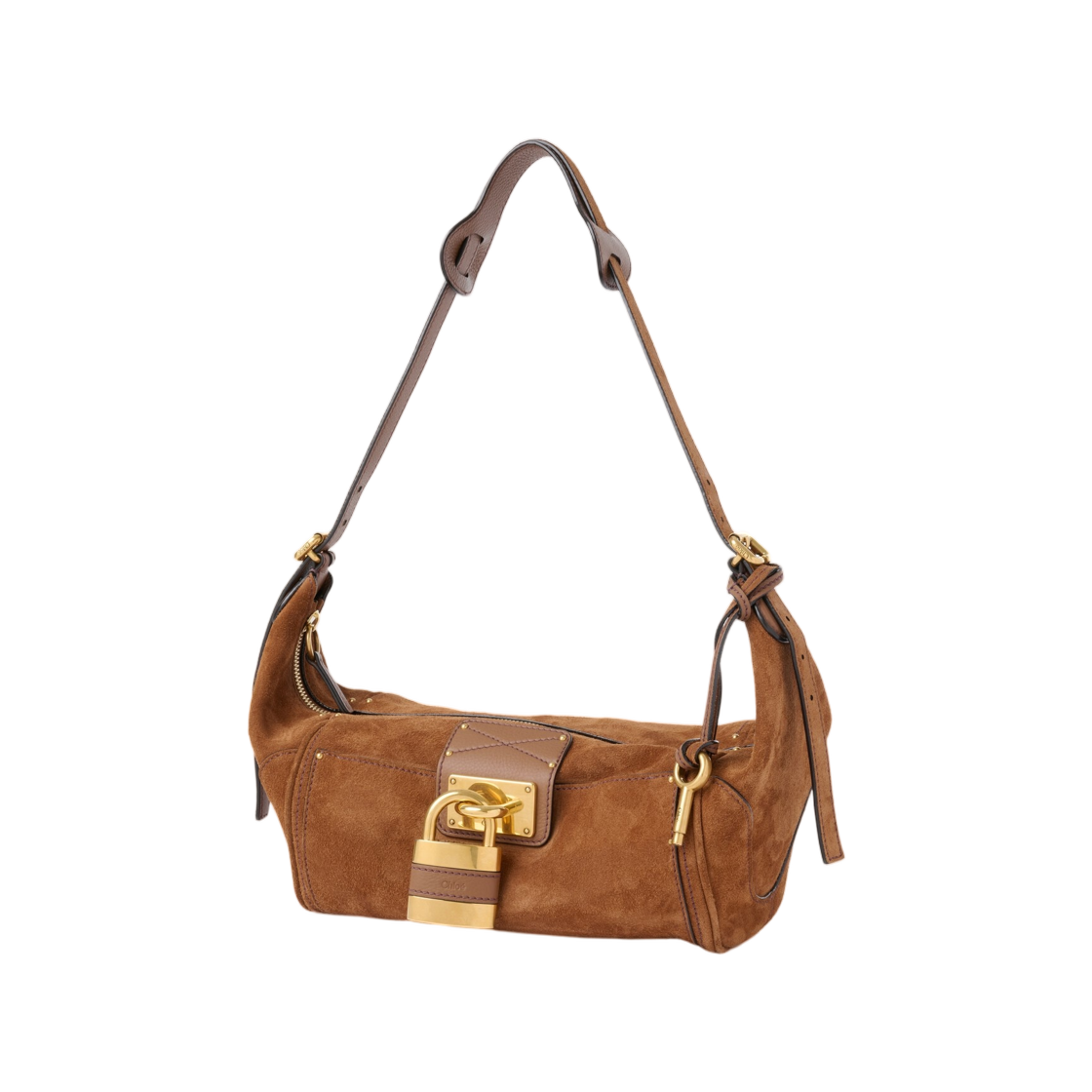 끌로에 패딩턴 크로스바디백 스웨이드 레더 빈티지 브라운(Chloe Paddington Crossbody Bag in Suede Leather Vintage Brown) - 2