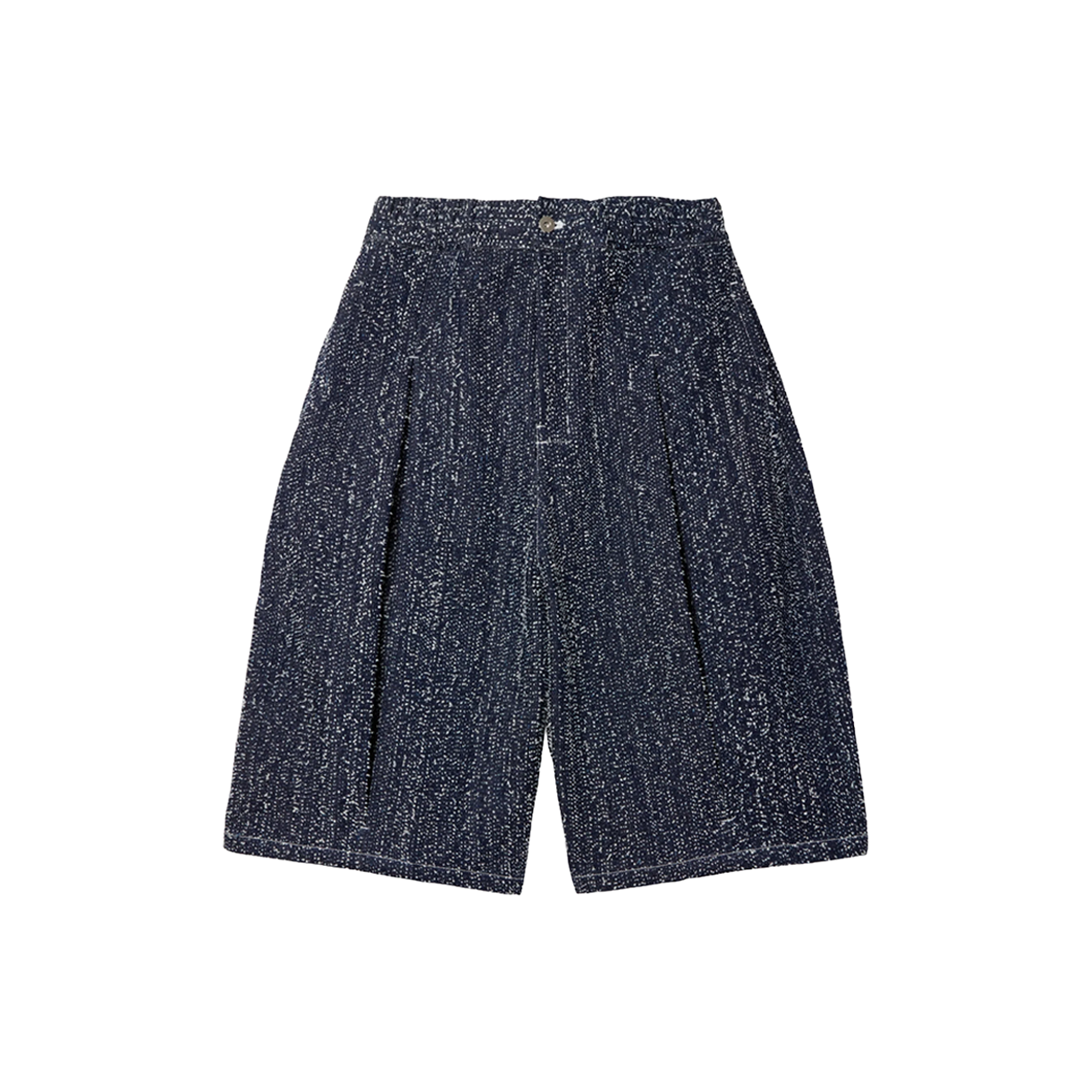 세이지 네이션 박스 플리츠 쇼츠 데님 인디고 스노우 넵 - 26SS(Sage Nation Box Pleat Short Denim Indigo Snow Nep - 26SS)