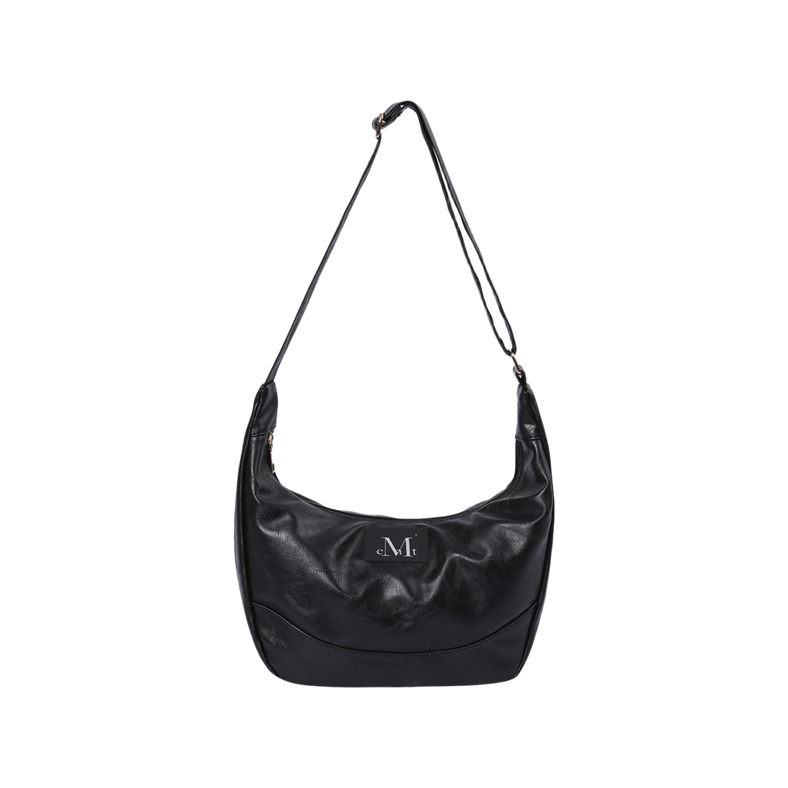 크로아 원 버클 레더 숄더백 블랙(MUCENT Croia One Buckle Leather Shoulder Bag Black) - 1