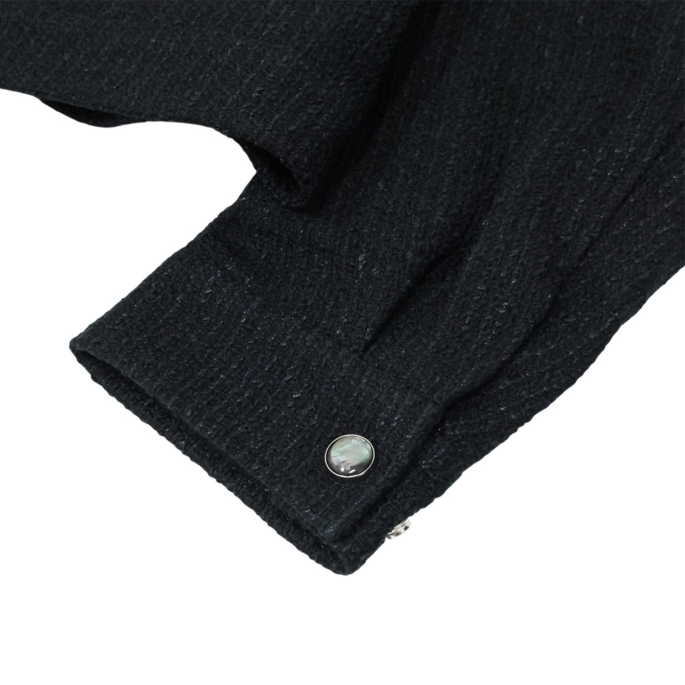우영미 트위드 집업 자켓 블랙 - 26SS(Wooyoungmi Tweed Zip-Up Jacket Black - 26SS) - 4