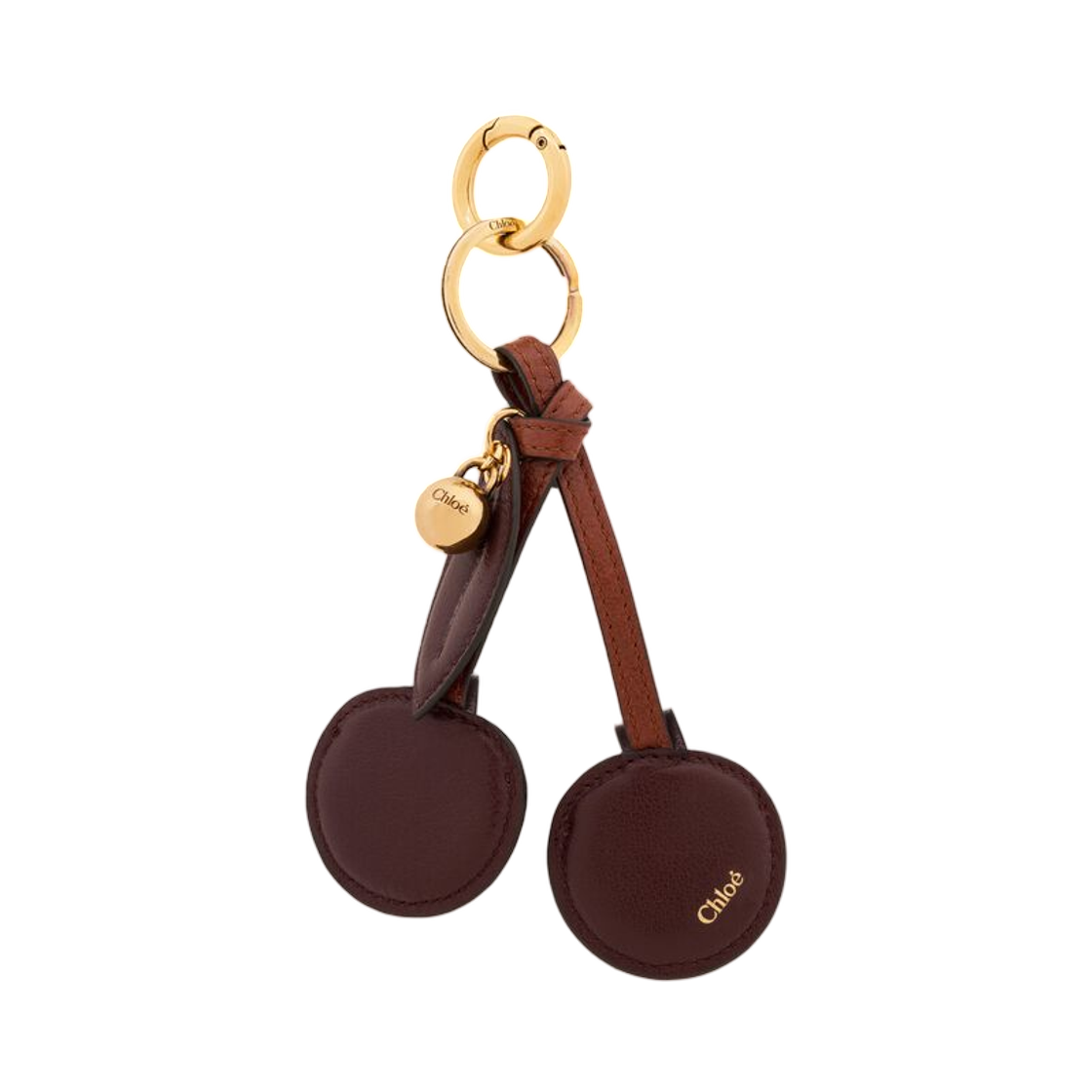 끌로에 심볼즈 체리 키링 백 참 그레인드 레더 그르나(Chloe Symbols Cherry Key Ring Bag Charm in Grained Leather Grenat) - 1