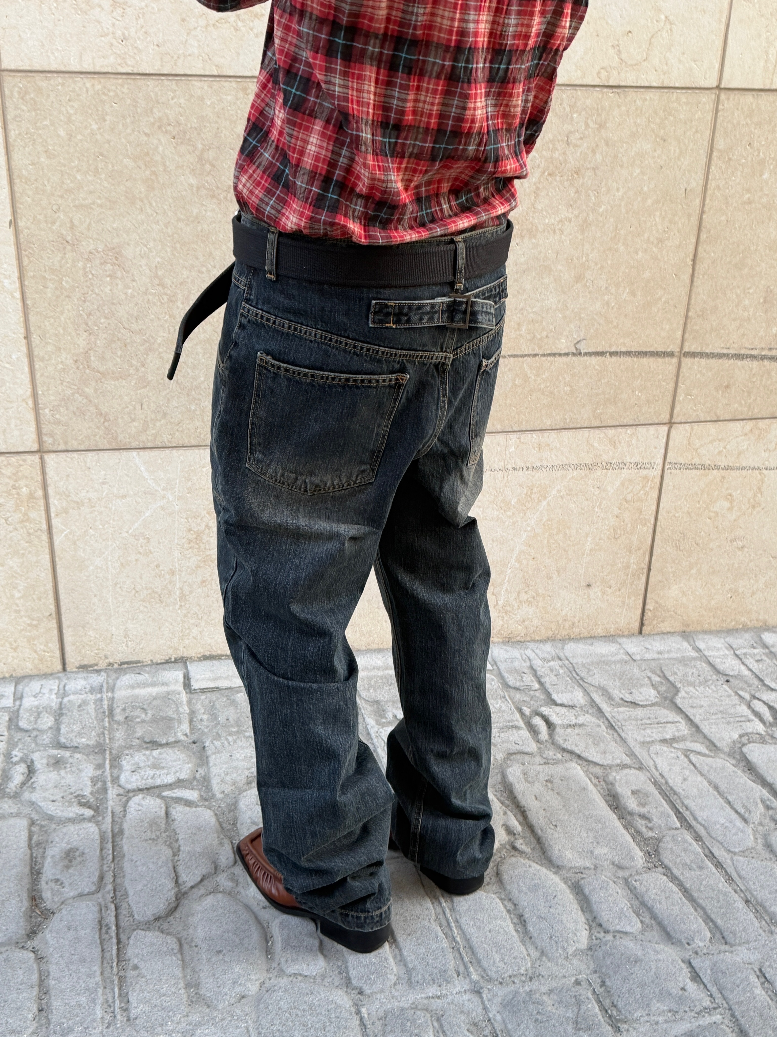 Undermycar Mu.Ac.13 - 925 Silver Ring, Farfromwhat Coated Double Buckle Woven Belt 착용 스타일 - 8