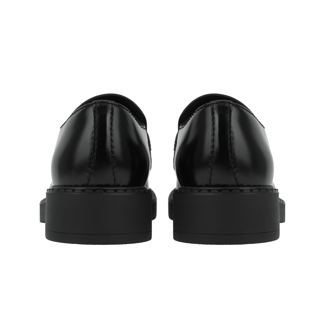 프라다 초콜릿 브러쉬드 레더 로퍼 블랙(Prada Chocolate Brushed Leather Loafers Black) - 6