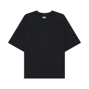 C.P. Company Light Fleece Short Sleeve Sweatshirt Black - 26SS