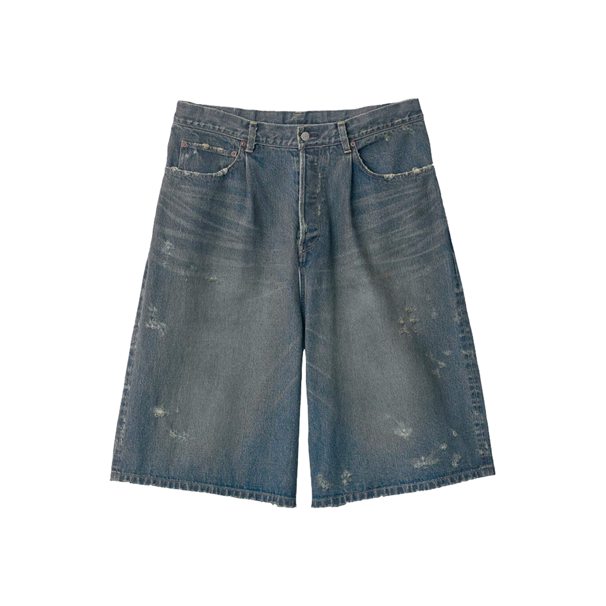 슈타인 배기 데님 쇼츠 인디고 - 26SS(ssstein Baggy Denim Shorts Indigo - 26SS)