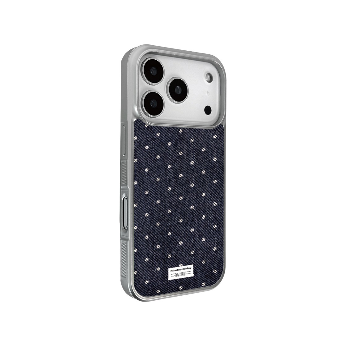 나인틴프라이데이 데님 스몰 도트 실버 맥세이프 에폭시 케이스(NINETEENFRIDAY Denim Small Dot Silver Magsafe Epoxy Case) - 4