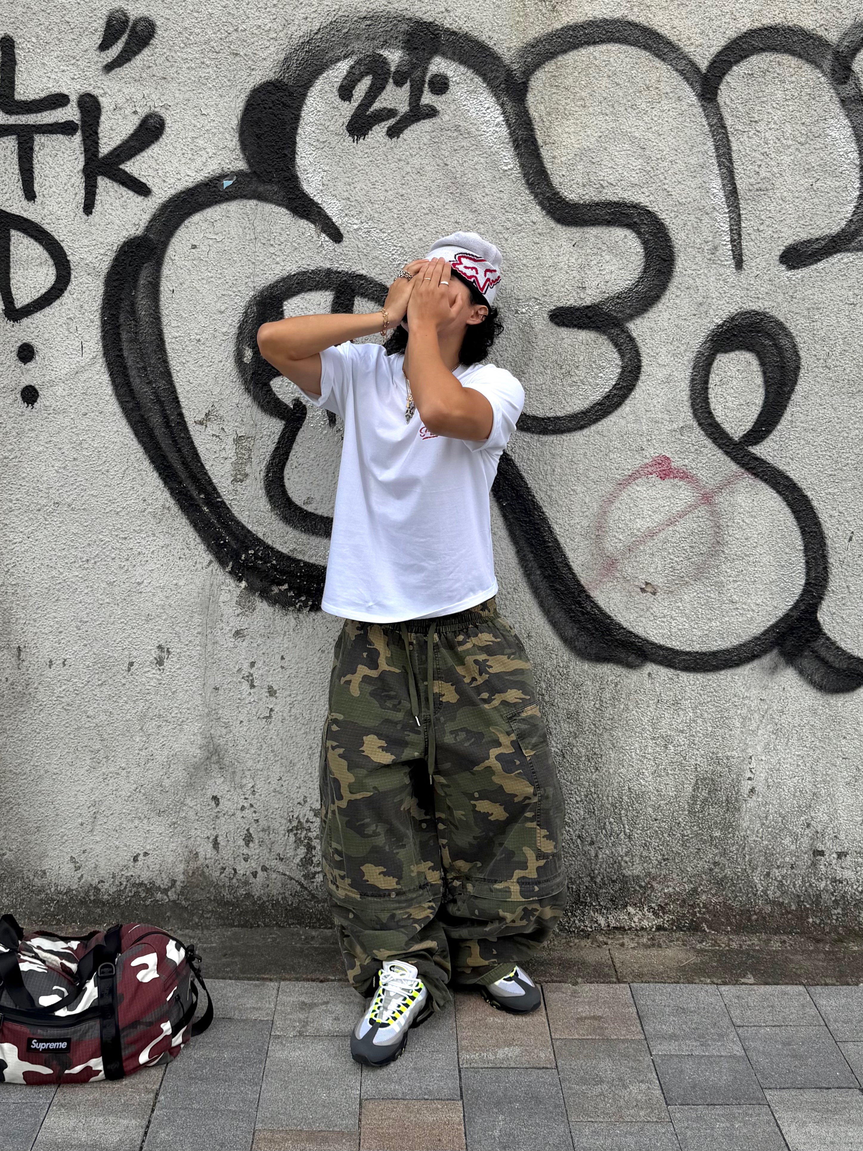 Supreme x Fox Racing Beanie White - 25FW, Nike Air Max 95 OG Neon 착용 스타일 - 5