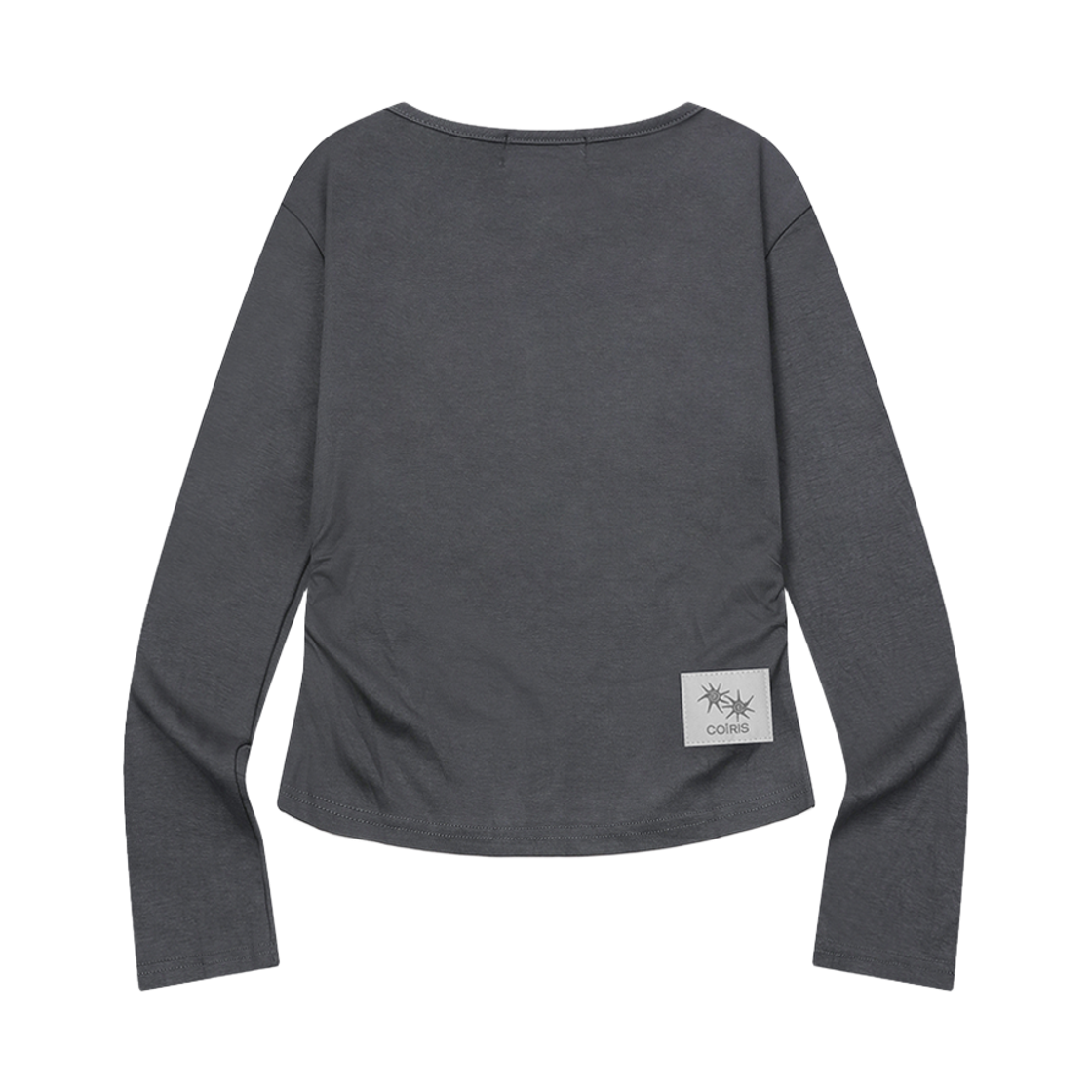 코이리스 키노 셔링 레이어드 반 집업 차콜(Coiris Kino Shirring Layered Half Zip-Up Charcoal) - 2