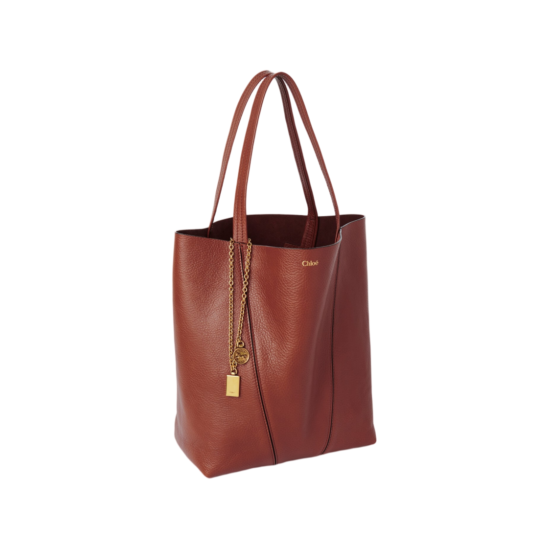 끌로에 스핀 토트백 그레인드 레더 블러쉬 브라운(Chloe Spin Tote Bag in Grained Leather Blushy Brown) - 2