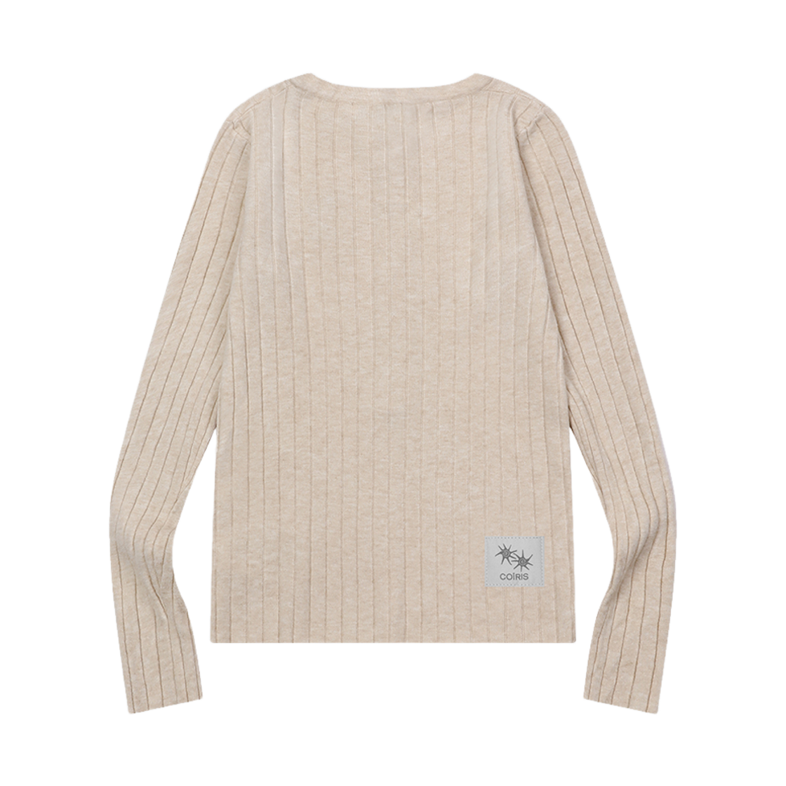코이리스 틴버 버튼 헨리넥 니트 베이지(Coiris Tinver Button Henry Neck Knit Beige) - 2