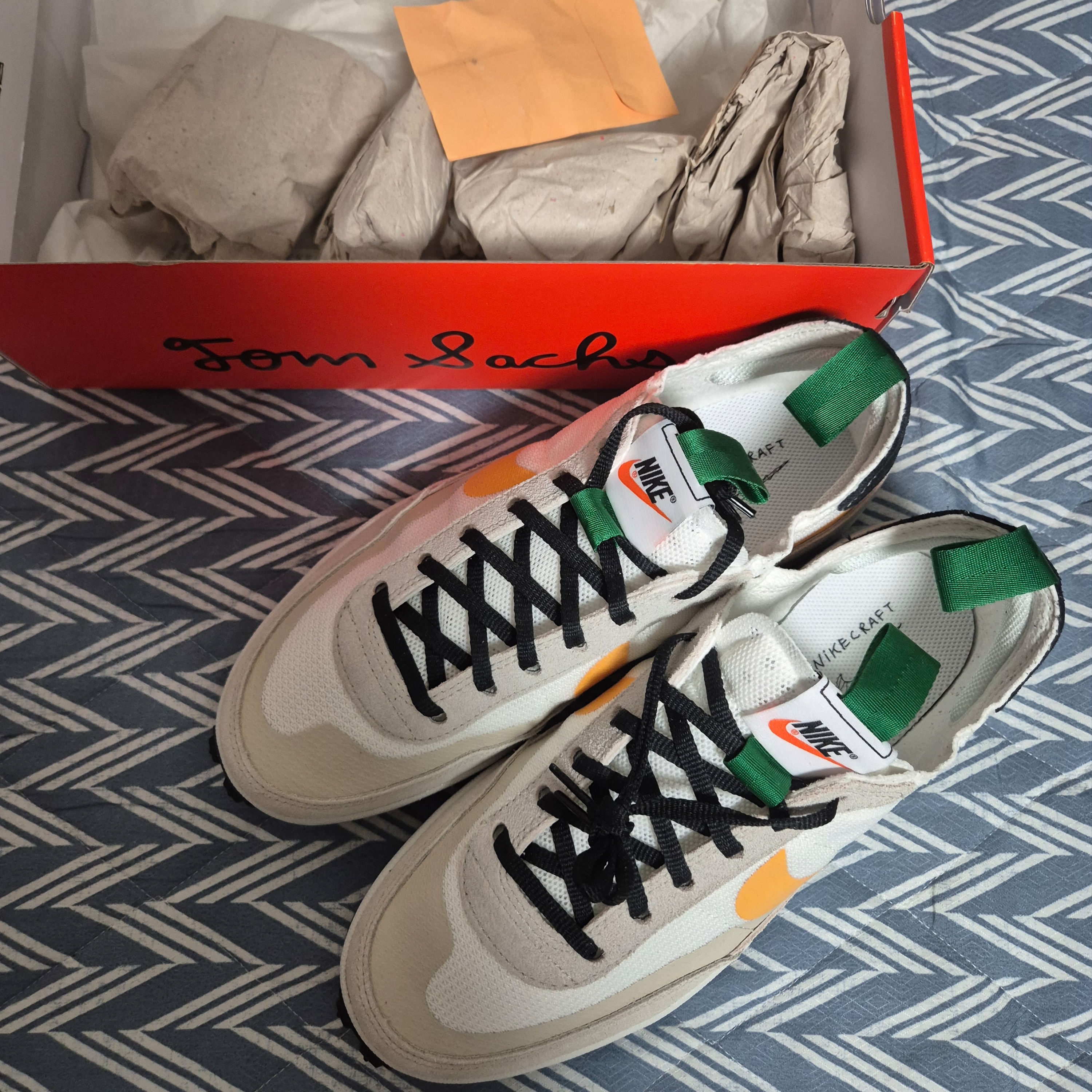 Nike x Tom Sachs General Purpose Shoe Pine Green University Gold 착용 스타일 - 2
