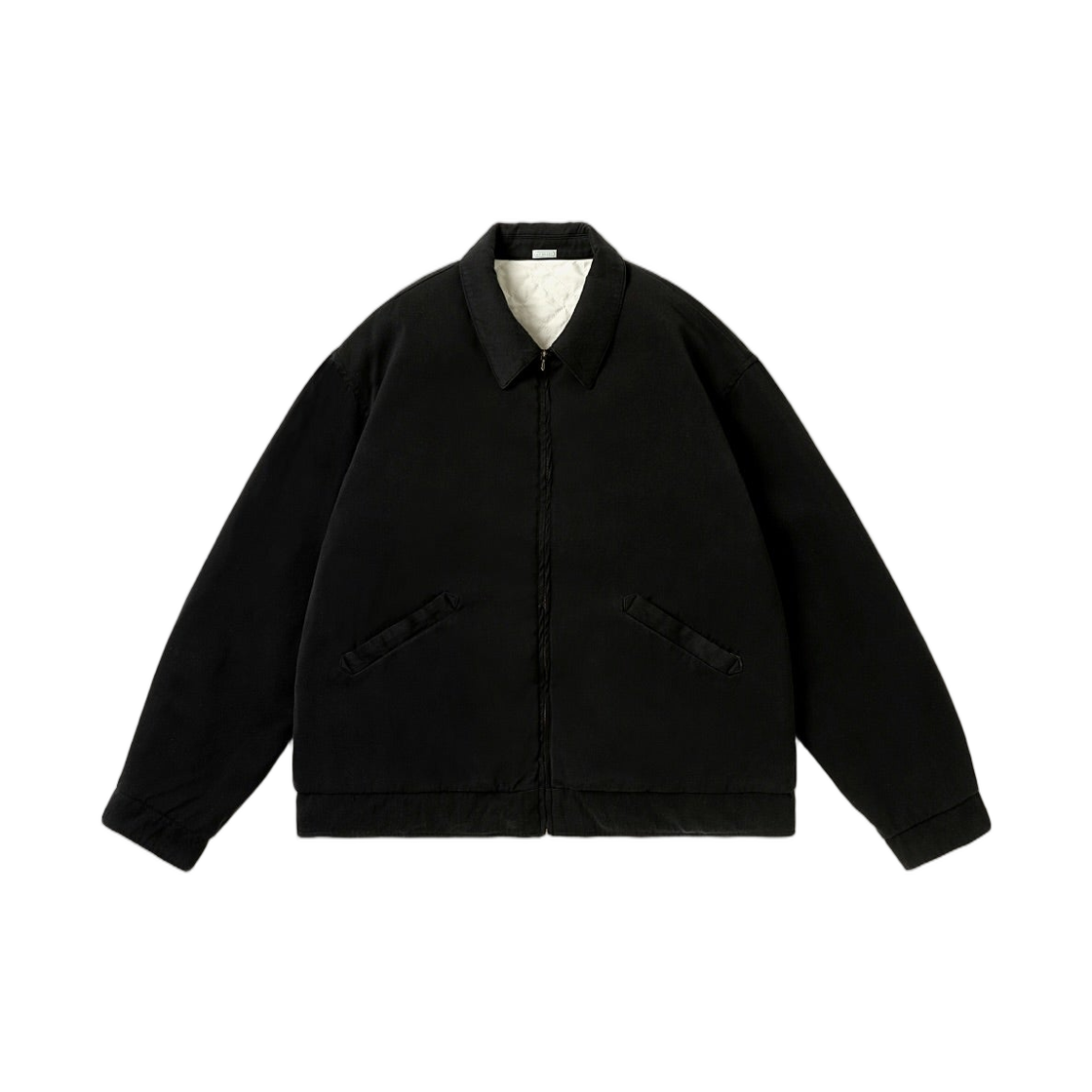 아프레쎄 워시드 실크 레이온 개버딘 자켓 블랙 - 26FW(A.Presse Washed Silk Rayon Gabardine Jacket Black - 26FW)