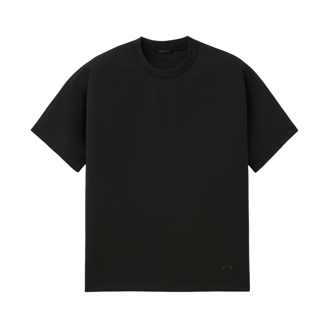 커스텀멜로우 우븐 티셔츠 블랙(Customellow Woven T-Shirt Black) - 1