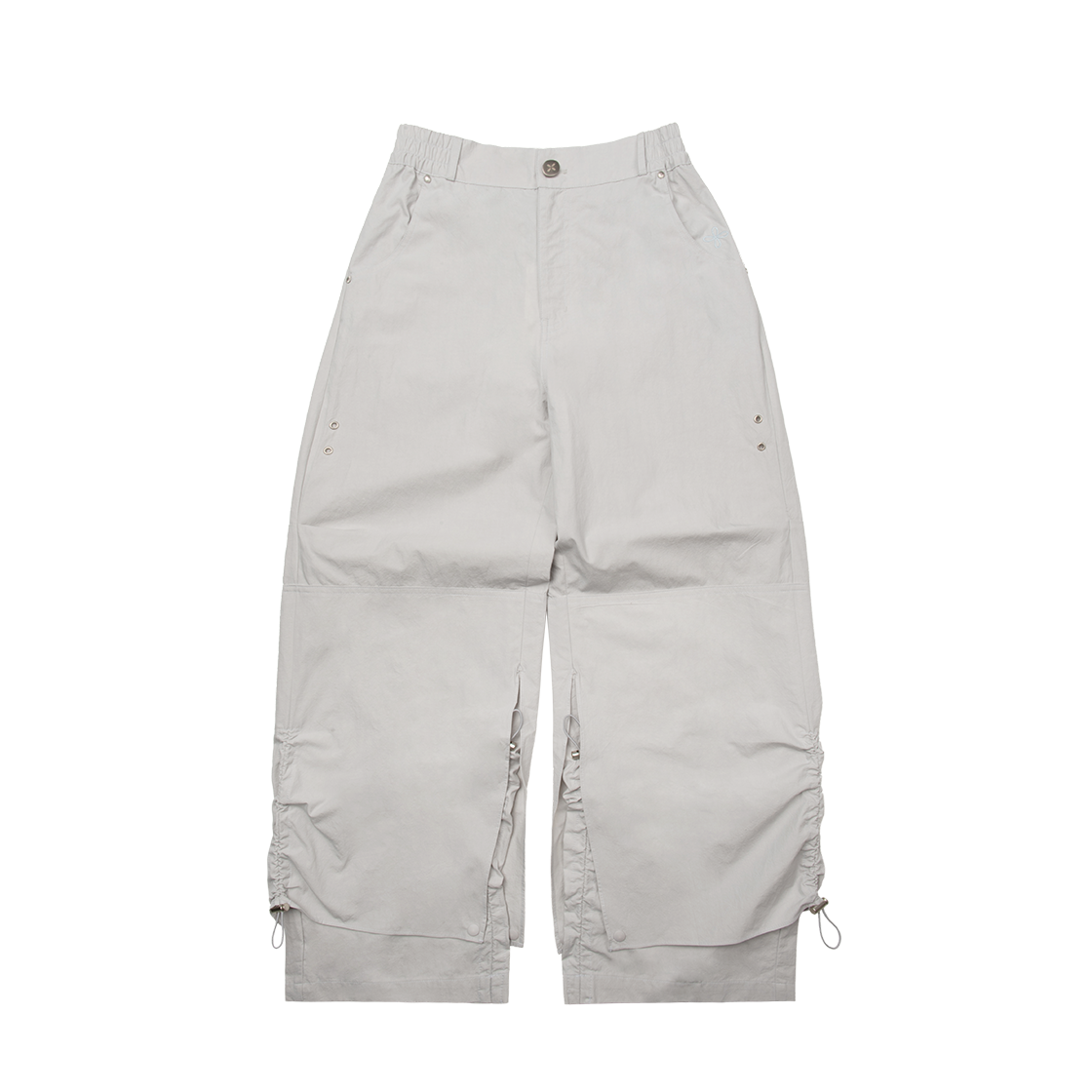 리오므 레이어드 스트링 셔링 팬츠_Gray(Riomeu Layered String Shirring Pants_Gray)