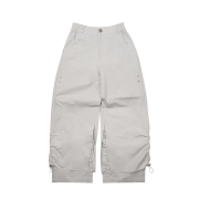 Riomeu Layered String Shirring Pants_Gray