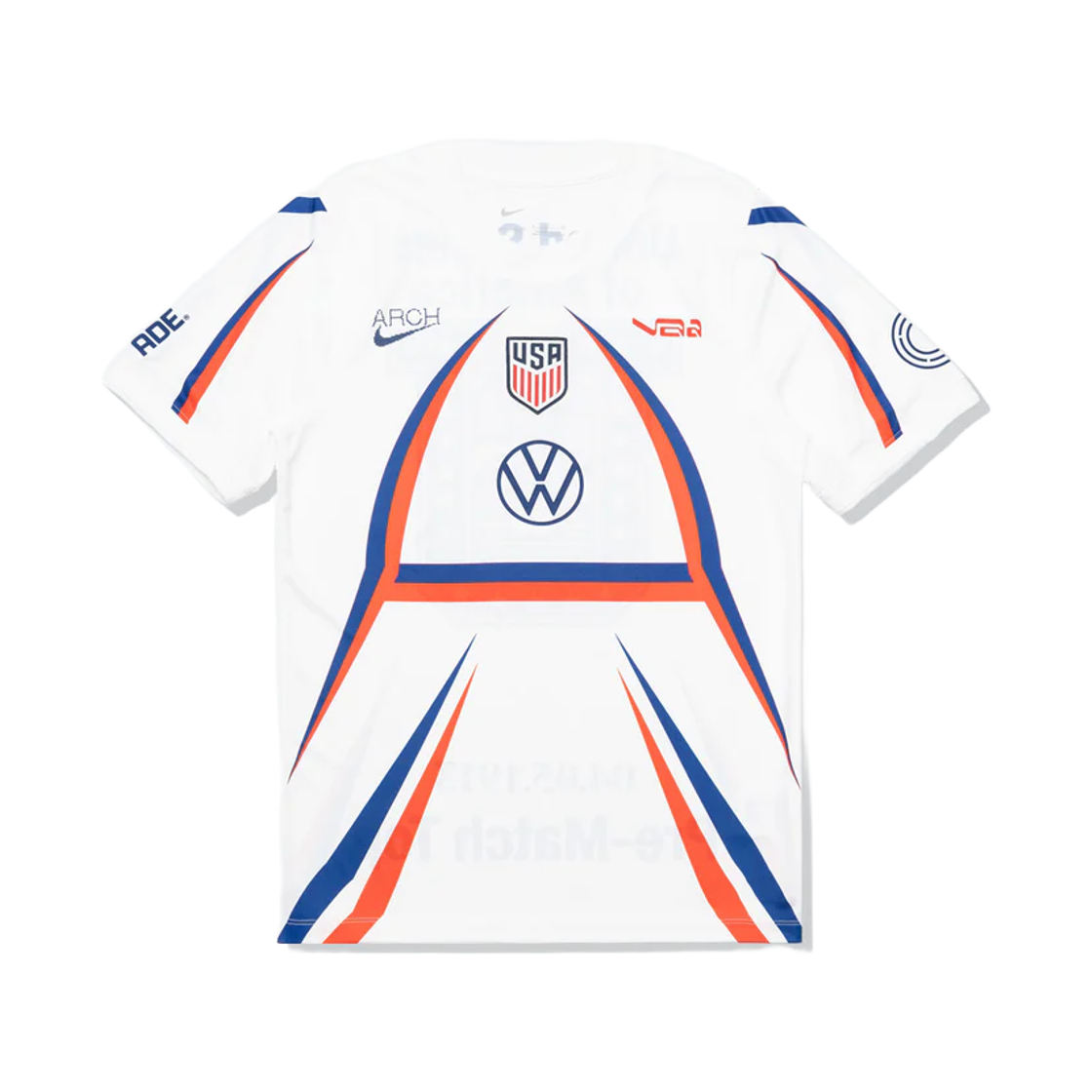 나이키 x 버질 아블로 아카이브 USA 아카데미 프로 숏슬리브 사커 탑 화이트 딥 로얄 블루 (IH1696-100)(Nike x Virgil Abloh Archive USA Academy Pro Short-Sleeve Soccer Top White Deep Royal Blue (IH1696-100)) - 1