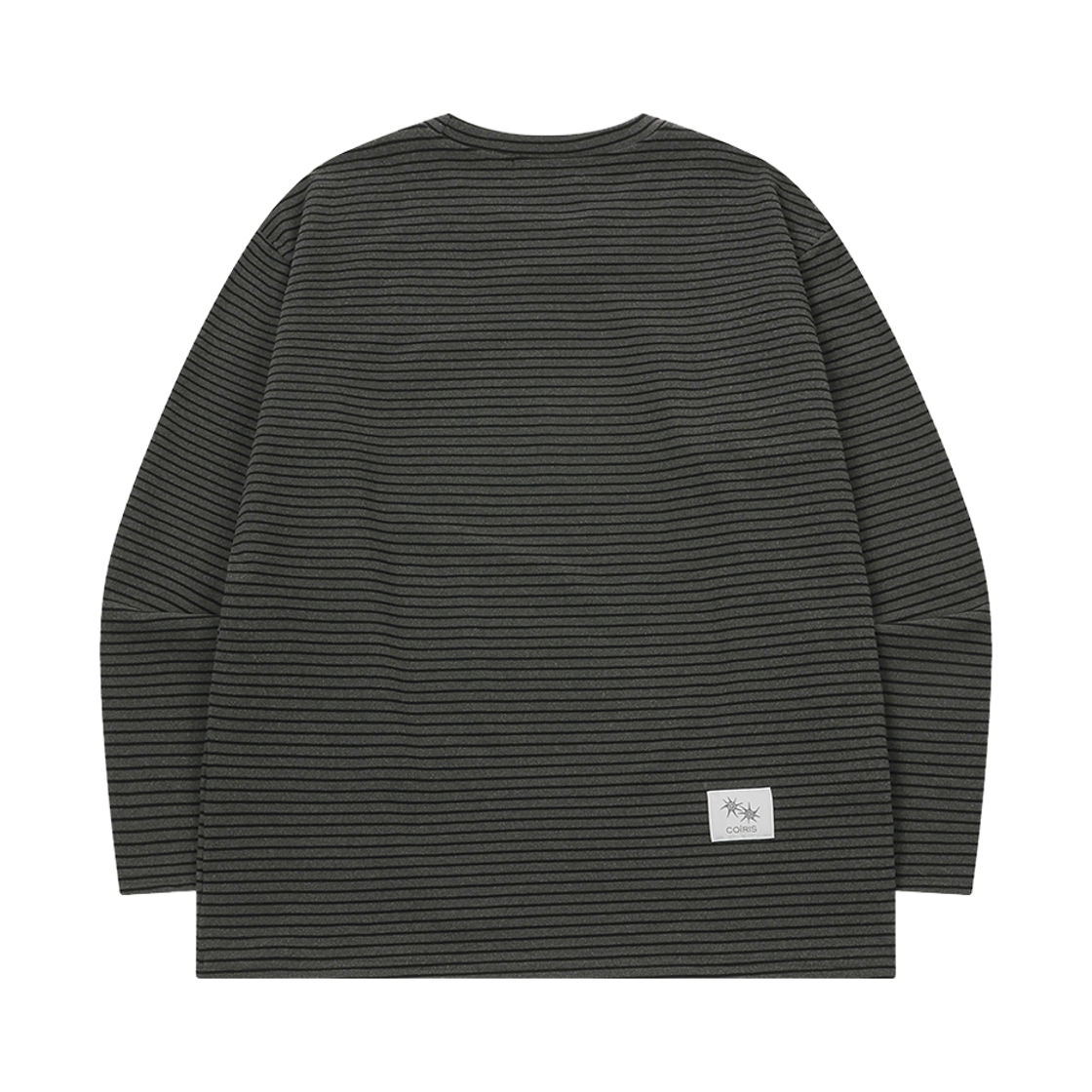 코이리스 클레 스트라이프 루즈핏 긴팔 티 남녀공용 차콜-블랙(Coiris Cle Stripe Loose Fit Long Sleeve T Unisex Charcoal-Black) - 2