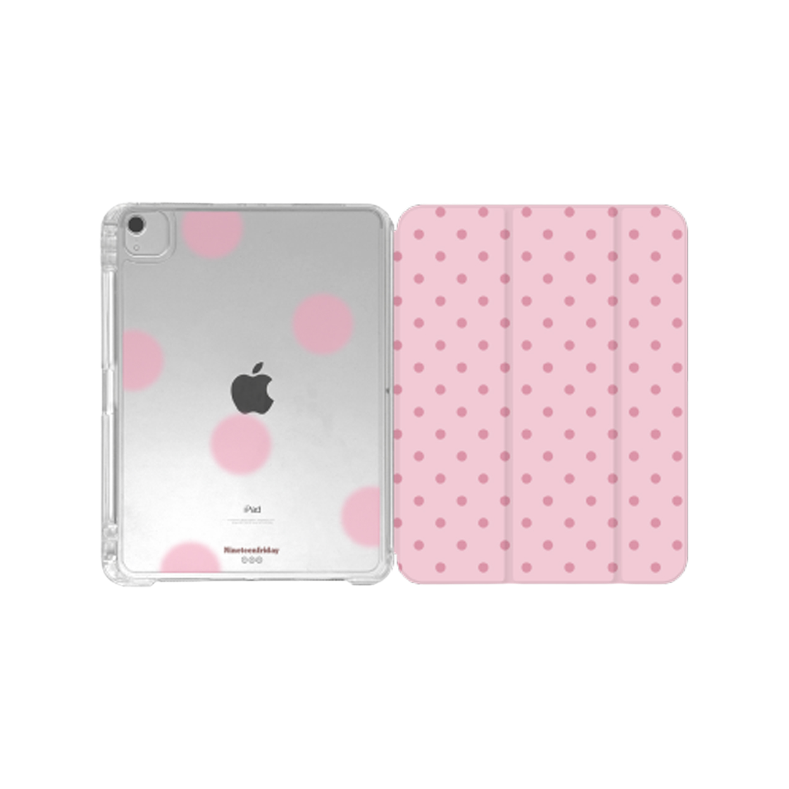 나인틴프라이데이 베이직 도트 아이패드 케이스 - 핑크 핑크(NINETEENFRIDAY Basic Dot Ipad Case - Pink Pink) - 2