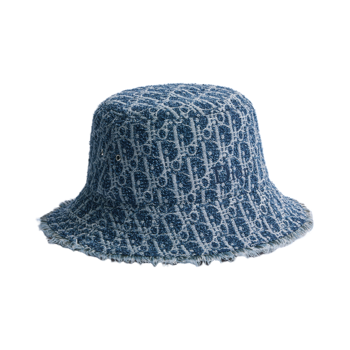 693C904A3088-C580 Dior Dioriviera Dior Oblique Bucket Hat Stonewashed Sponge Denim Jacquard Blue