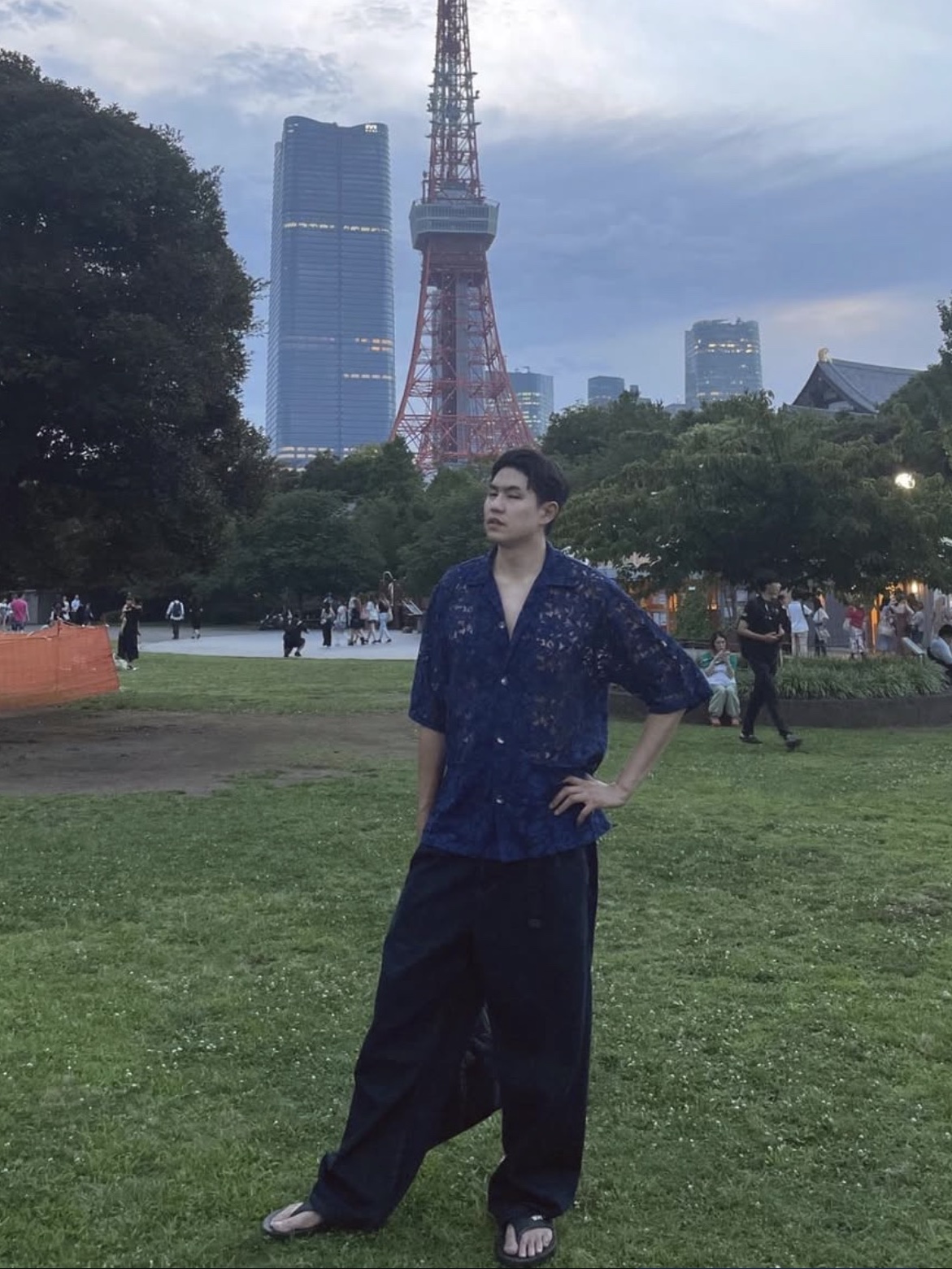 Needles x Studious Cabana Shirts Black 착용 스타일