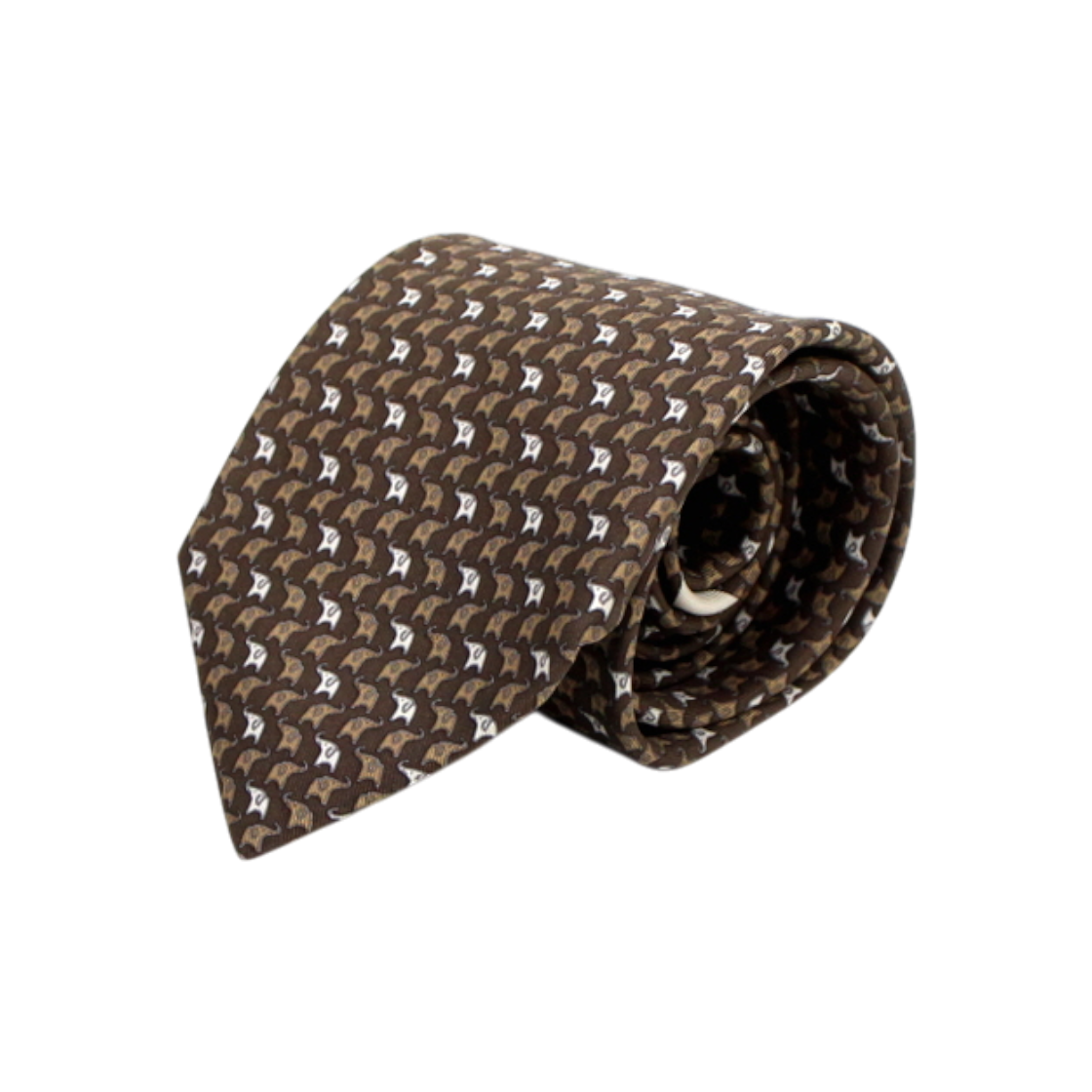 페라가모 엘리펀트 패턴 실크 넥타이aa64860(Ferragamo Elephant Pattern Silk Tie AA64860)