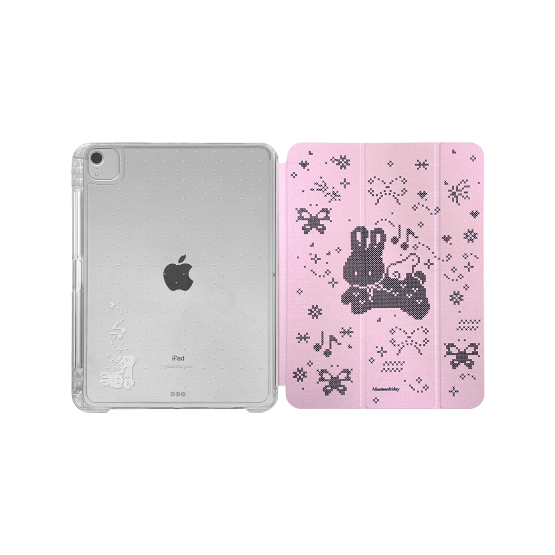 나인틴프라이데이 스티치 픽셀 아이패드 케이스 - 블러쉬 핑크(NINETEENFRIDAY Stitch Pixel Ipad Case - Blush Pink) - 2