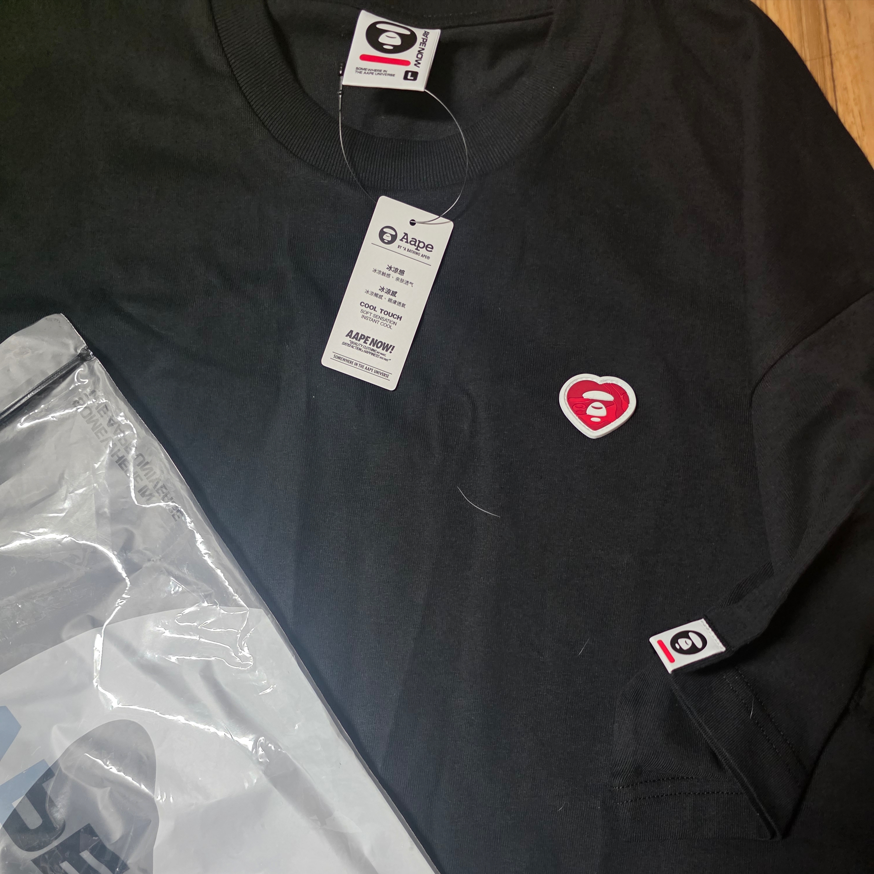 AAPE Now Heart Tee Black - 26SS 착용 스타일
