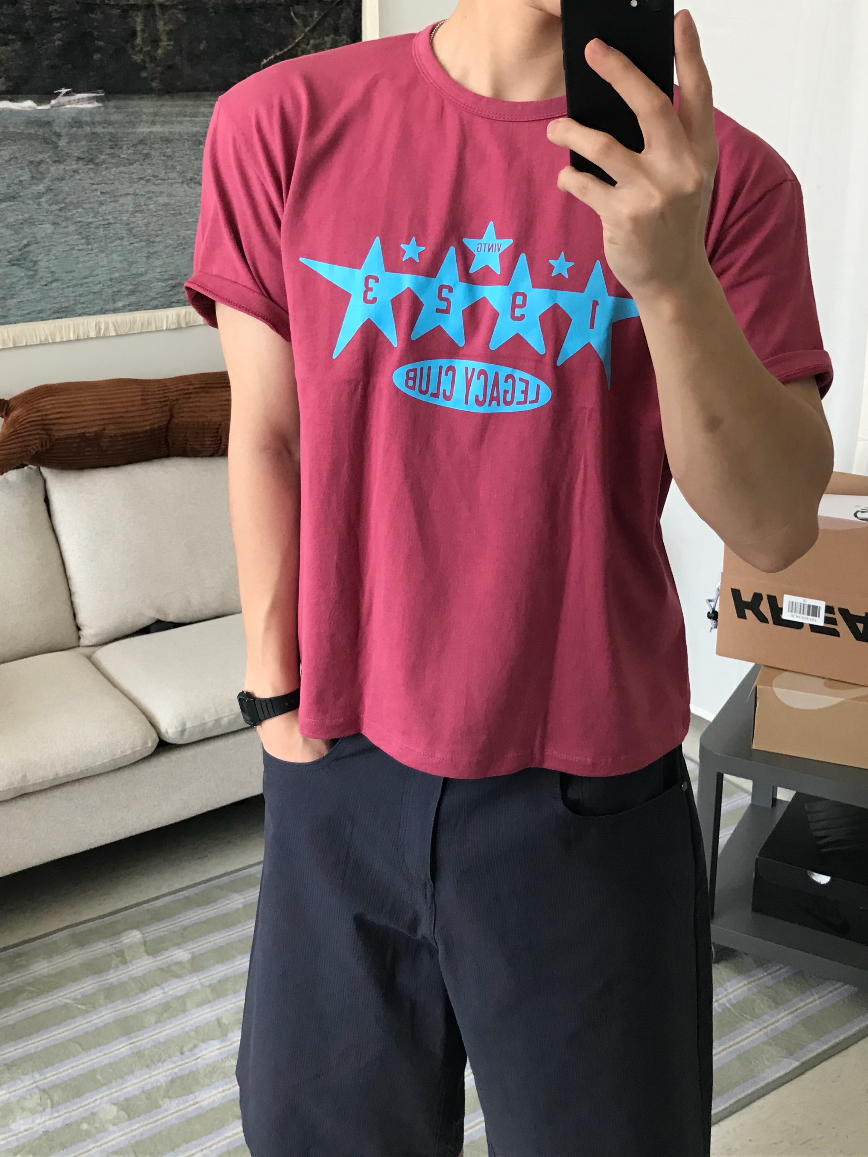 ANNOT DOPE Long Bill Washing Cap Navy, Casio F-91W-1 착용 스타일 - 3