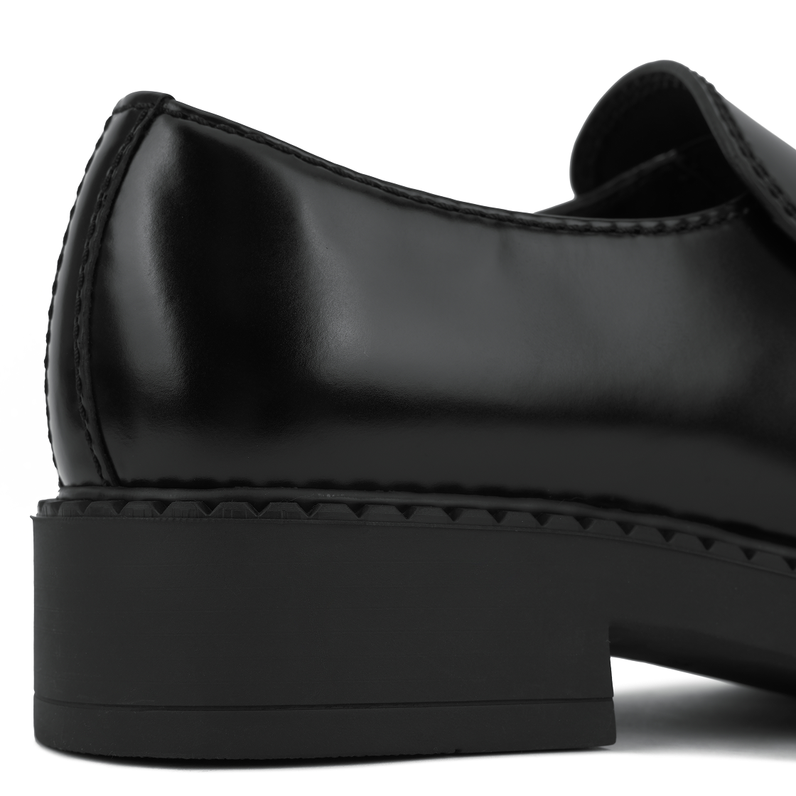 프라다 초콜릿 브러쉬드 레더 로퍼 블랙(Prada Chocolate Brushed Leather Loafers Black) - 8