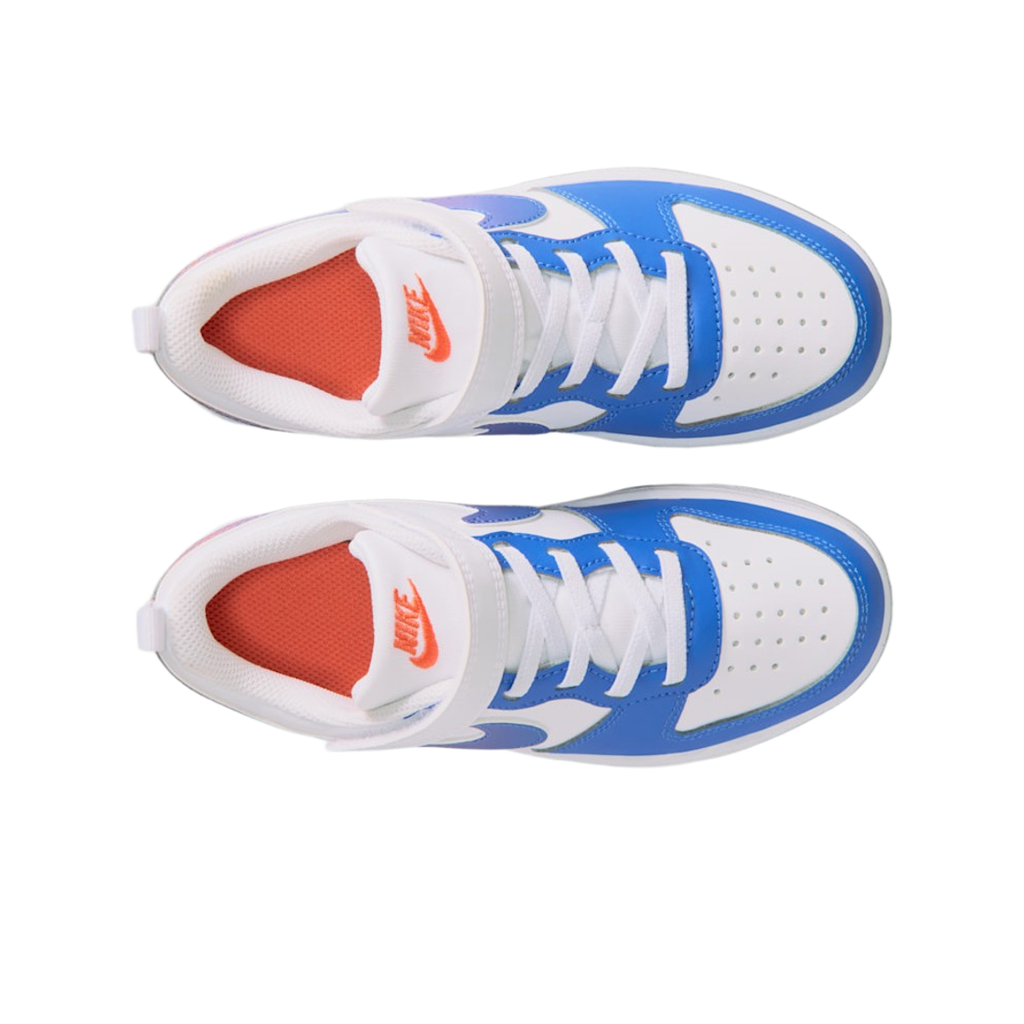 (PS) 나이키 코트 버로우 로우 화이트 브라이트 바이올렛((PS) Nike Court Borough Low White Bright Violet) - 2